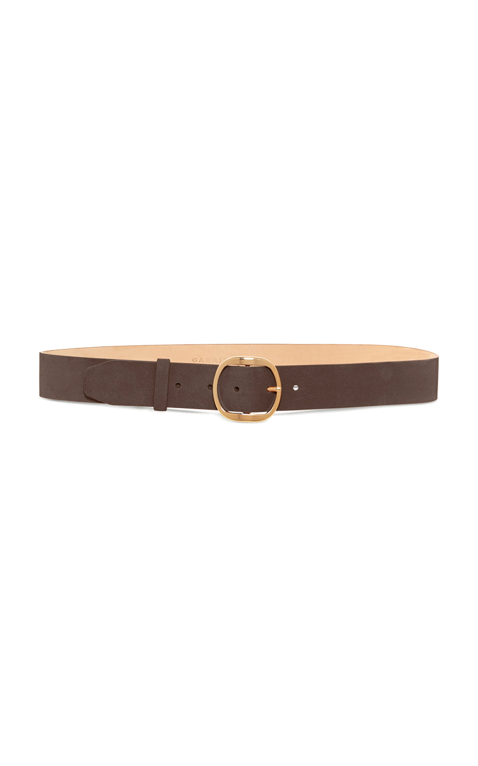 Gabriela Hearst Elster Buckle Suede Belt