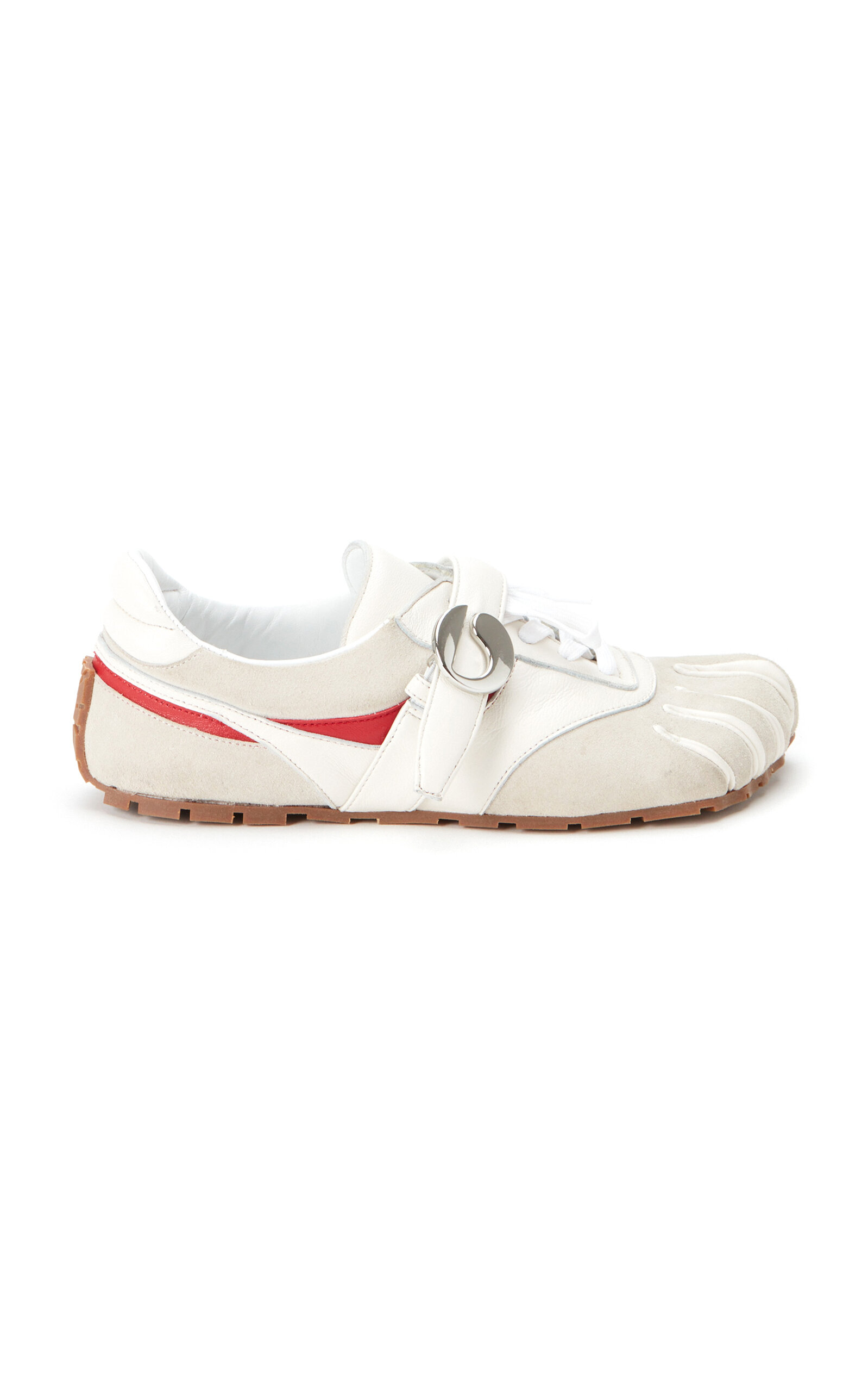 Coperni 5t Leather Ballerina Sneakers In White