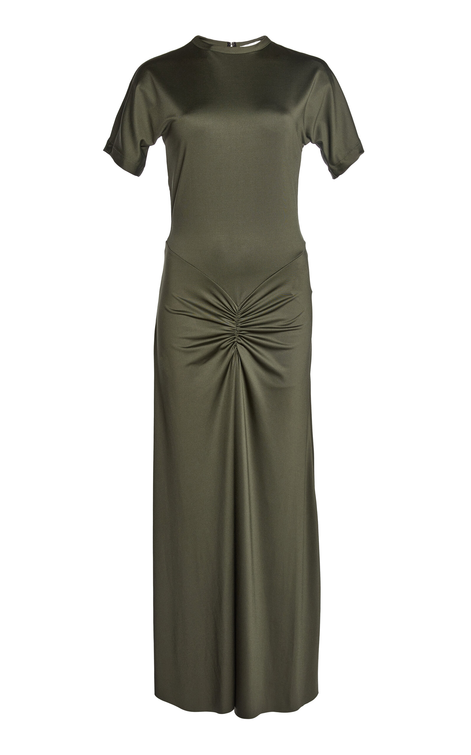 Victoria Beckham Gathered-Waist T-Shirt Dress