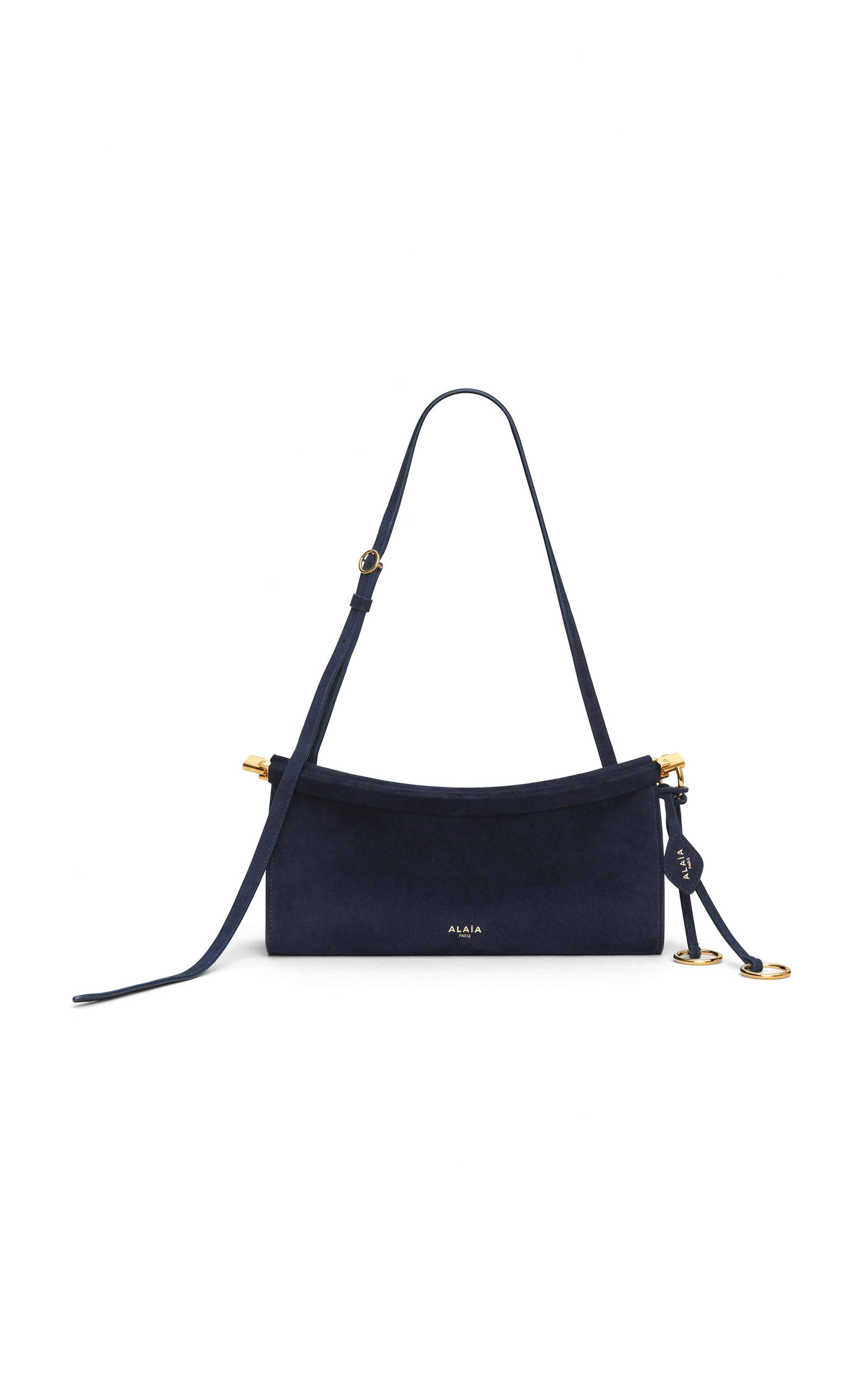 ALAÏA Le Click E/W Suede Shoulder Bag