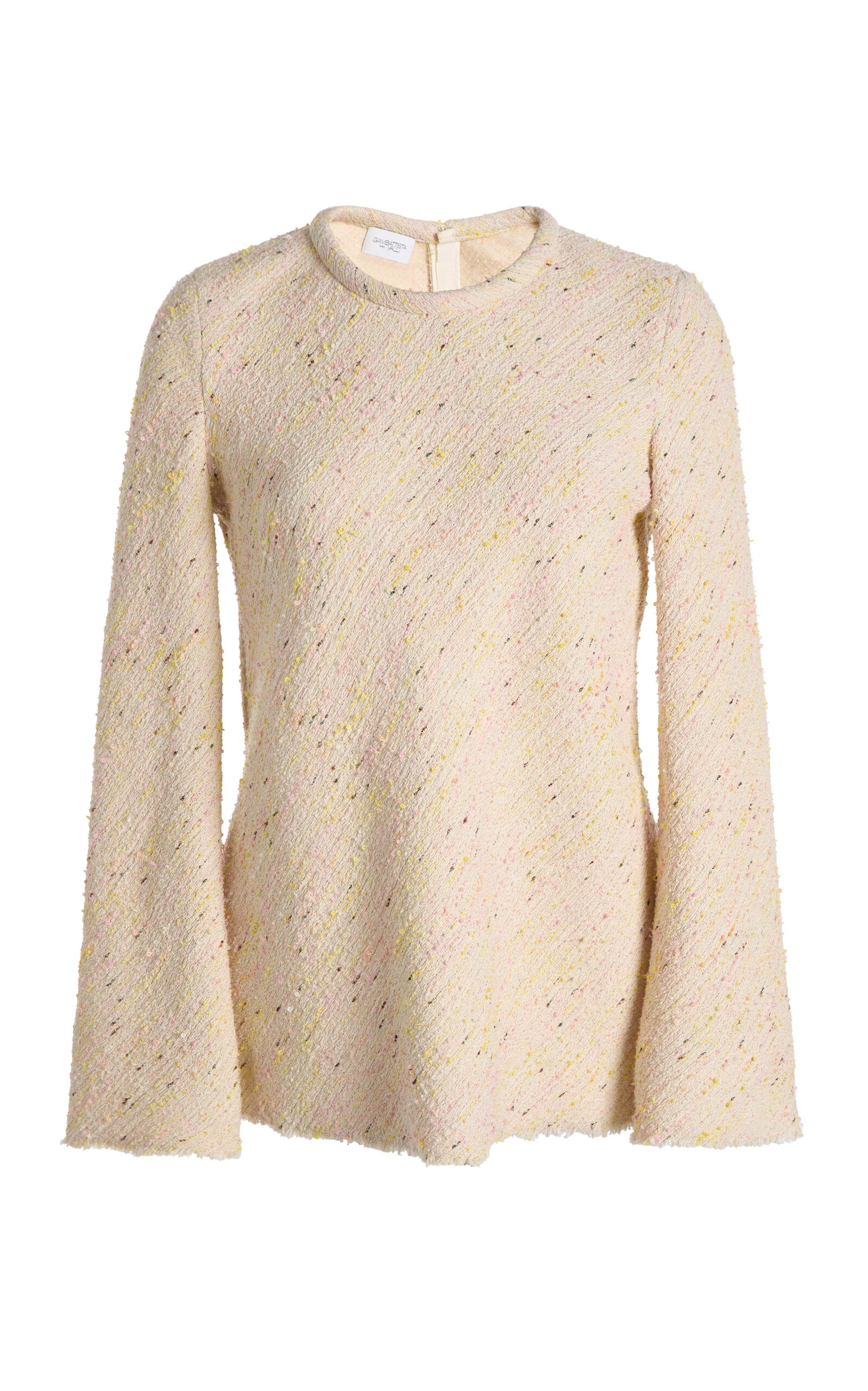 Giambattista Valli Textured Bouclé Top In Ivory