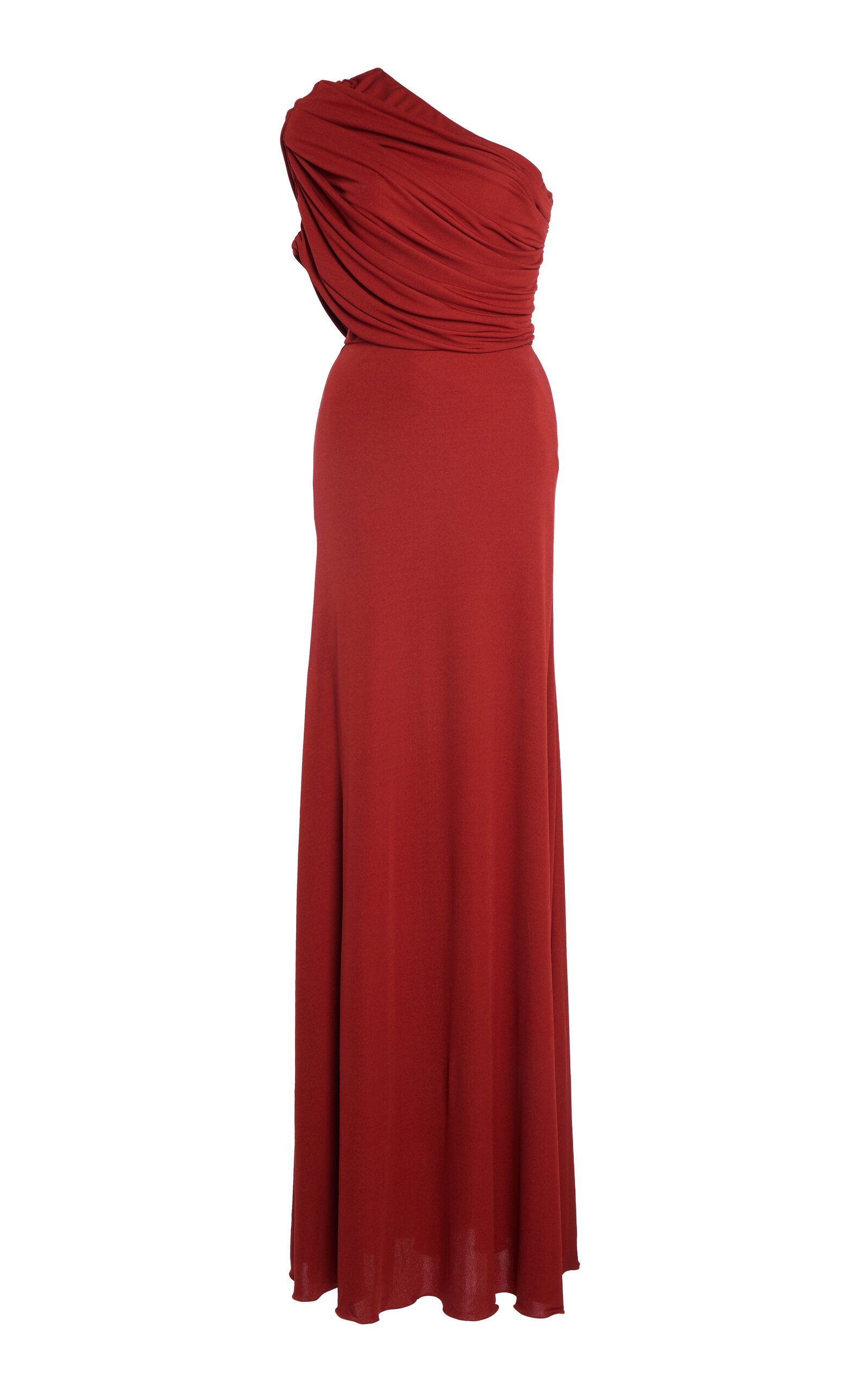 Giambattista Valli One-shoulder Gown In Red