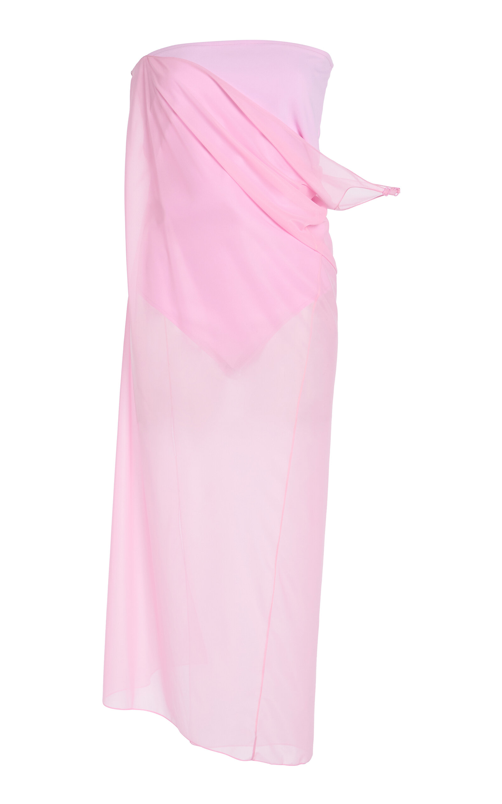 Courrèges Single-Sleeve Glass Jersey Dress