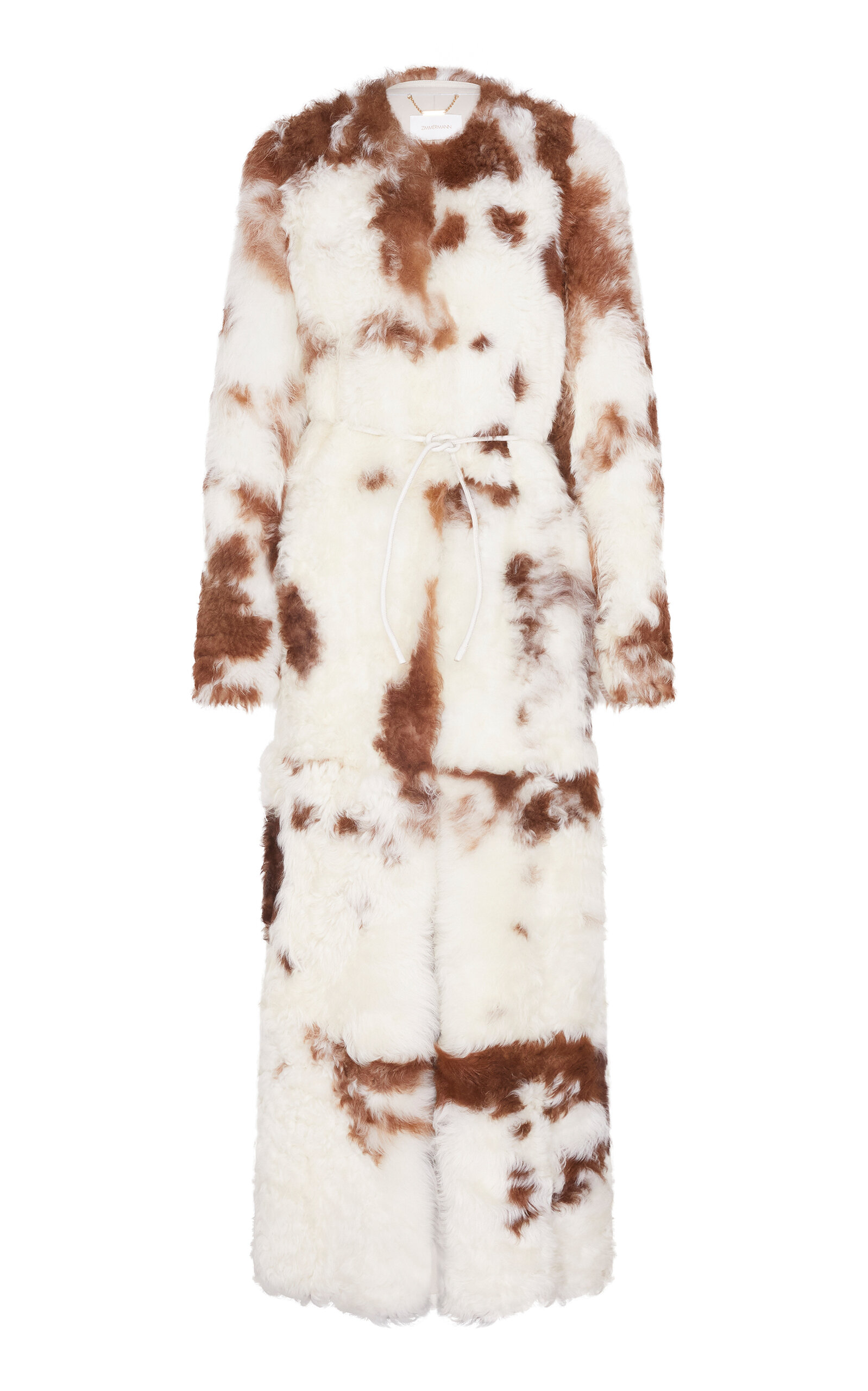 Zimmermann Hypnotic Spot Shearling Leather Coat