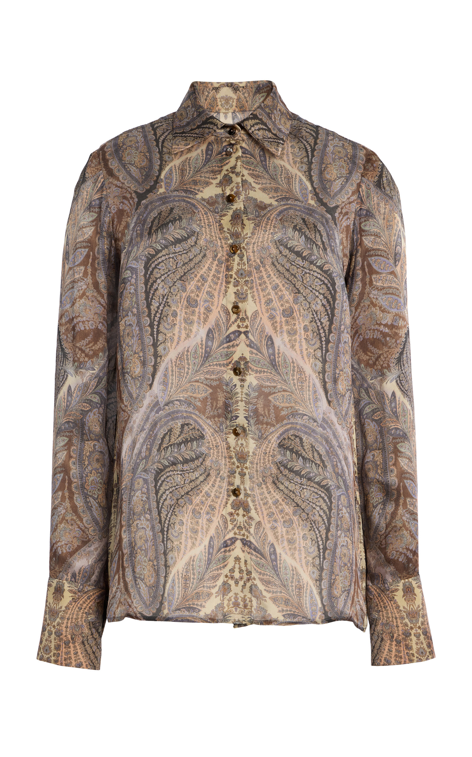 Zimmermann Hypnotic Paisley Silk-Satin Shirt