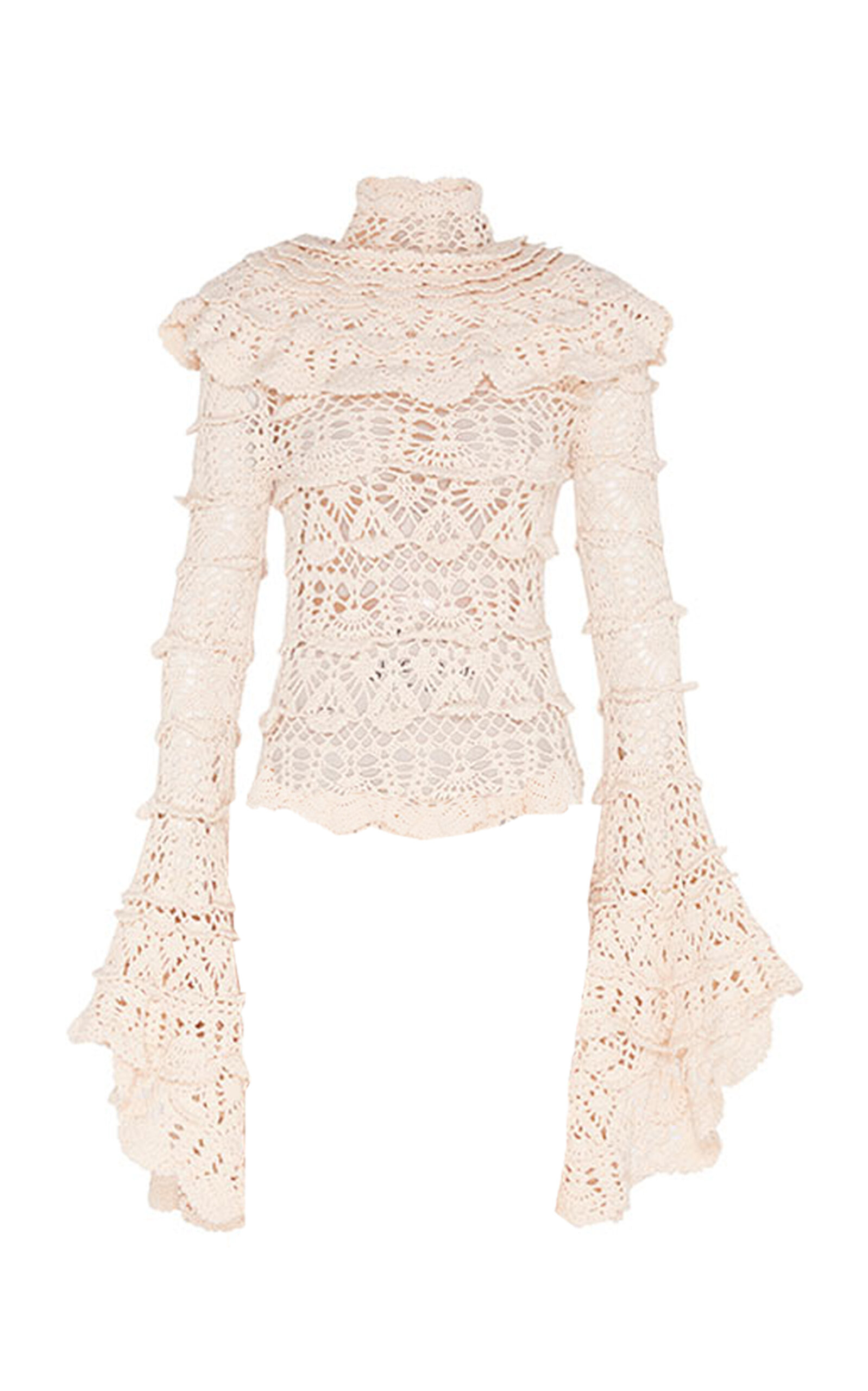 Zimmermann Hypnotic Hand Crochet Cotton Sweater