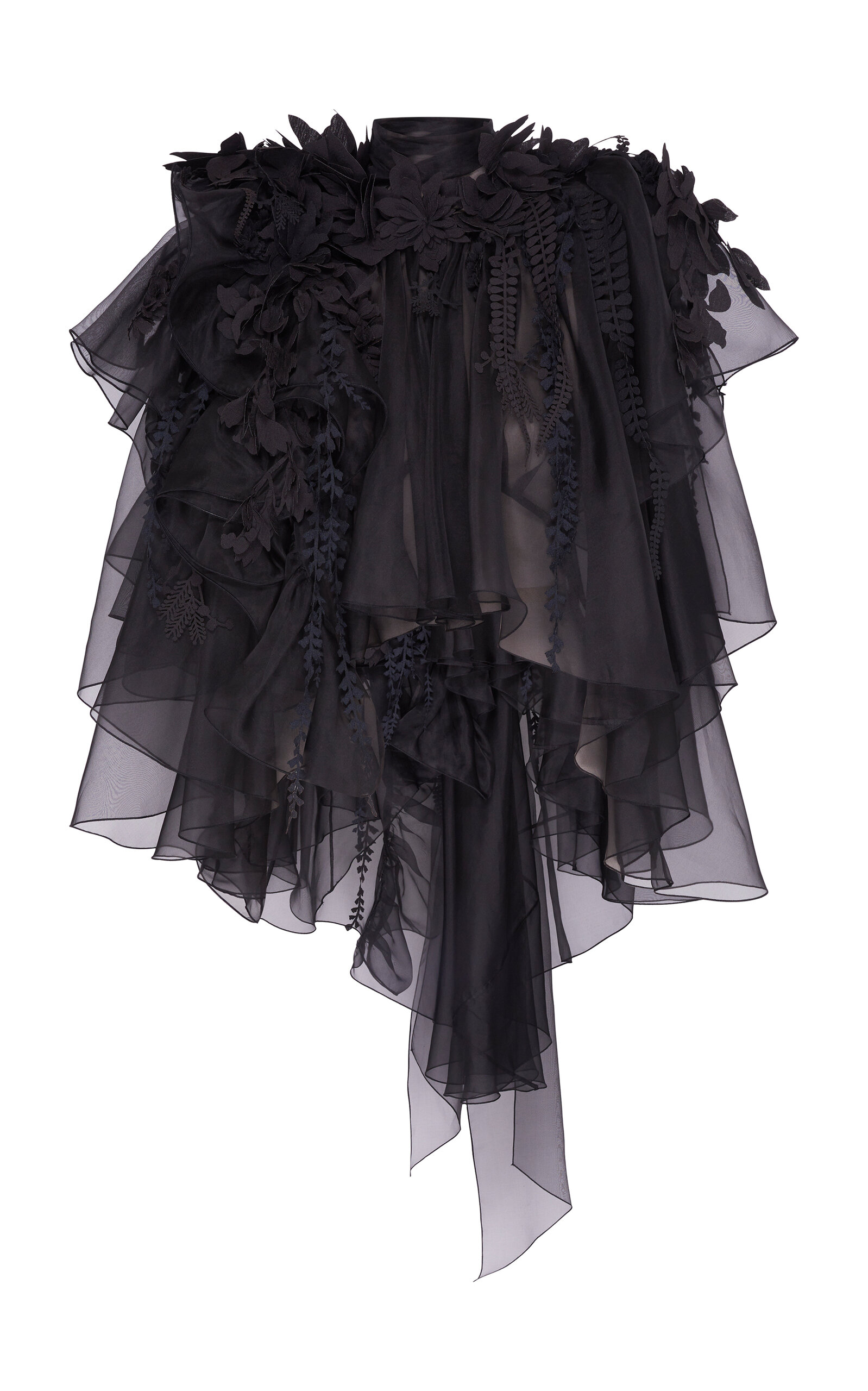 Zimmermann Hypnotic Applique Cascade Silk Top