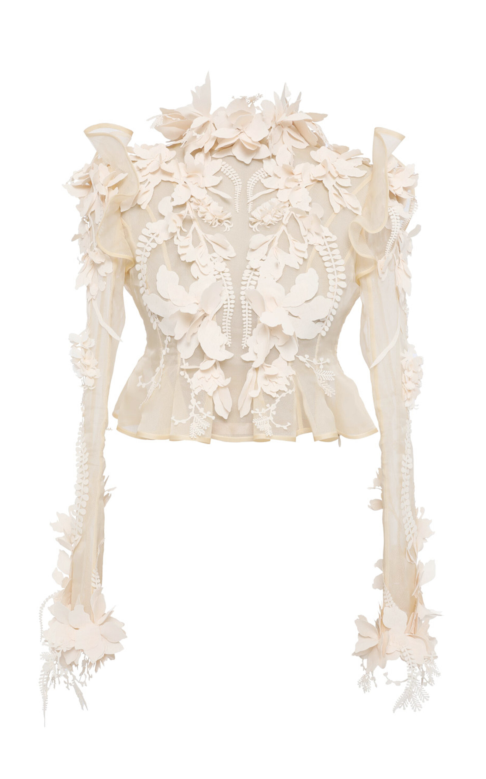 Zimmermann Hypnotic Applique Silk Bodice - Ivory