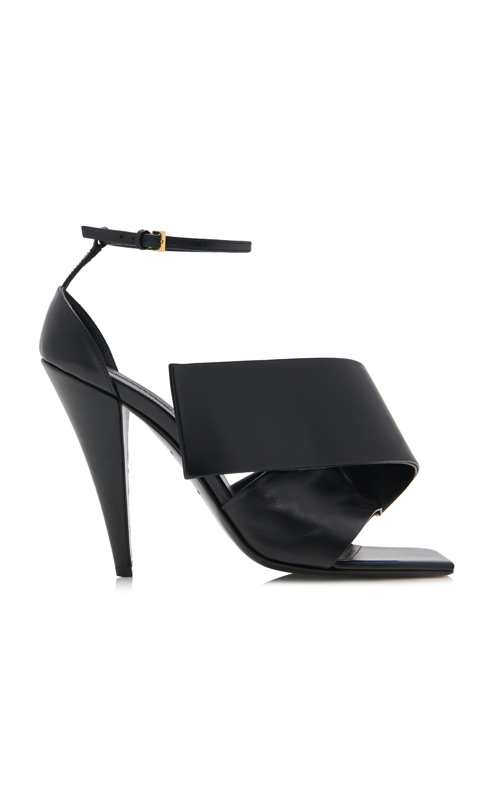Givenchy - Twisted Ribbon Leather Sandals - Black - IT 40 - Moda Operandi
