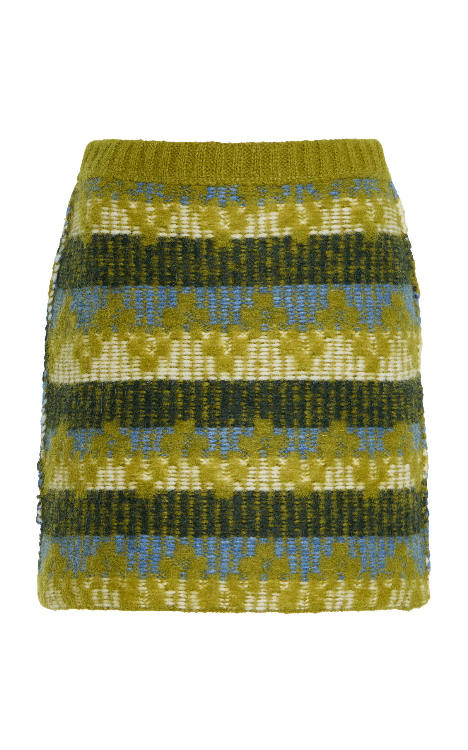 Escvdo Salkantay Alpaca-wool Mini Skirt In Green