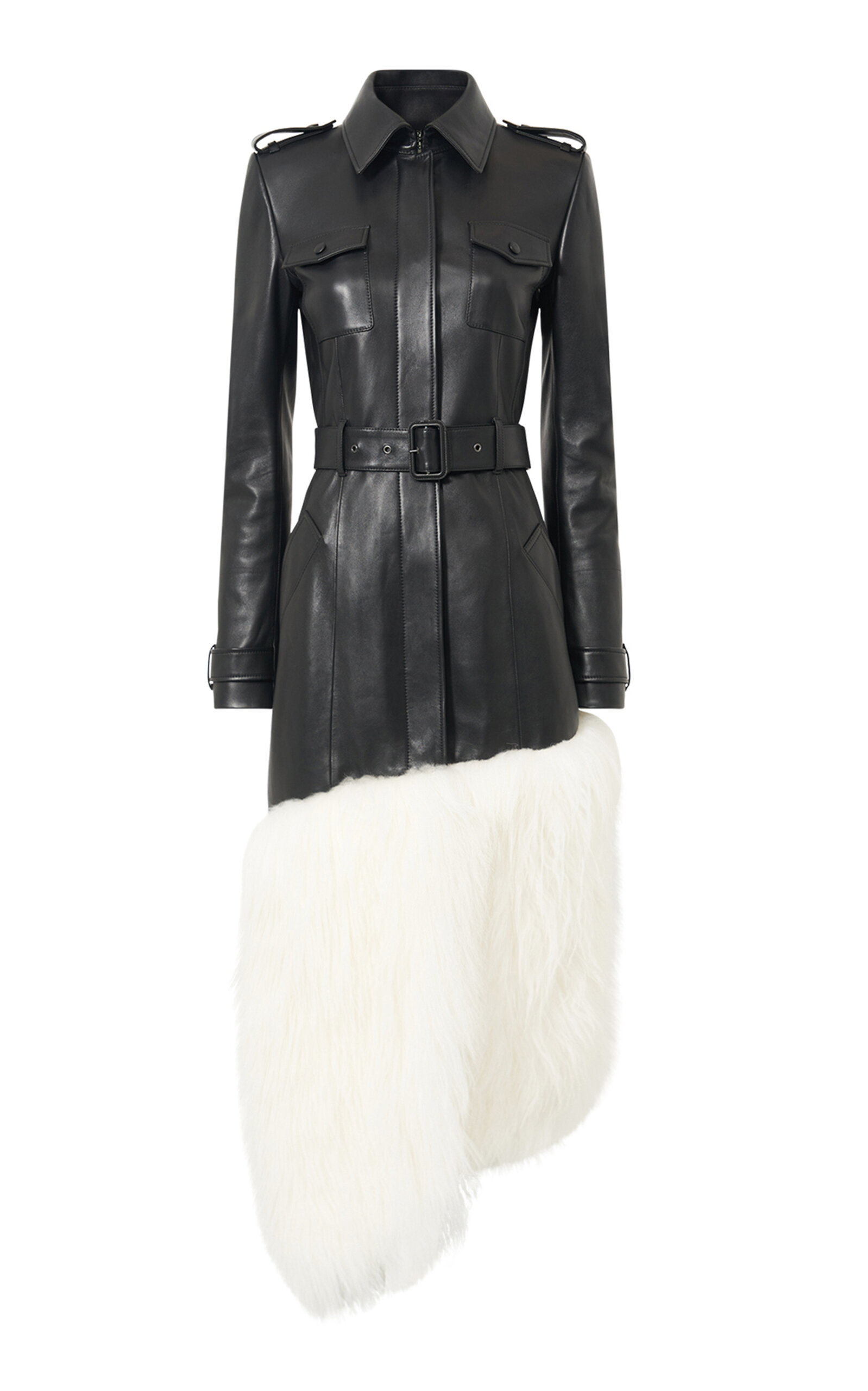 Gabriela Hearst Isak Cashmere-trimmed Trench Coat In Black