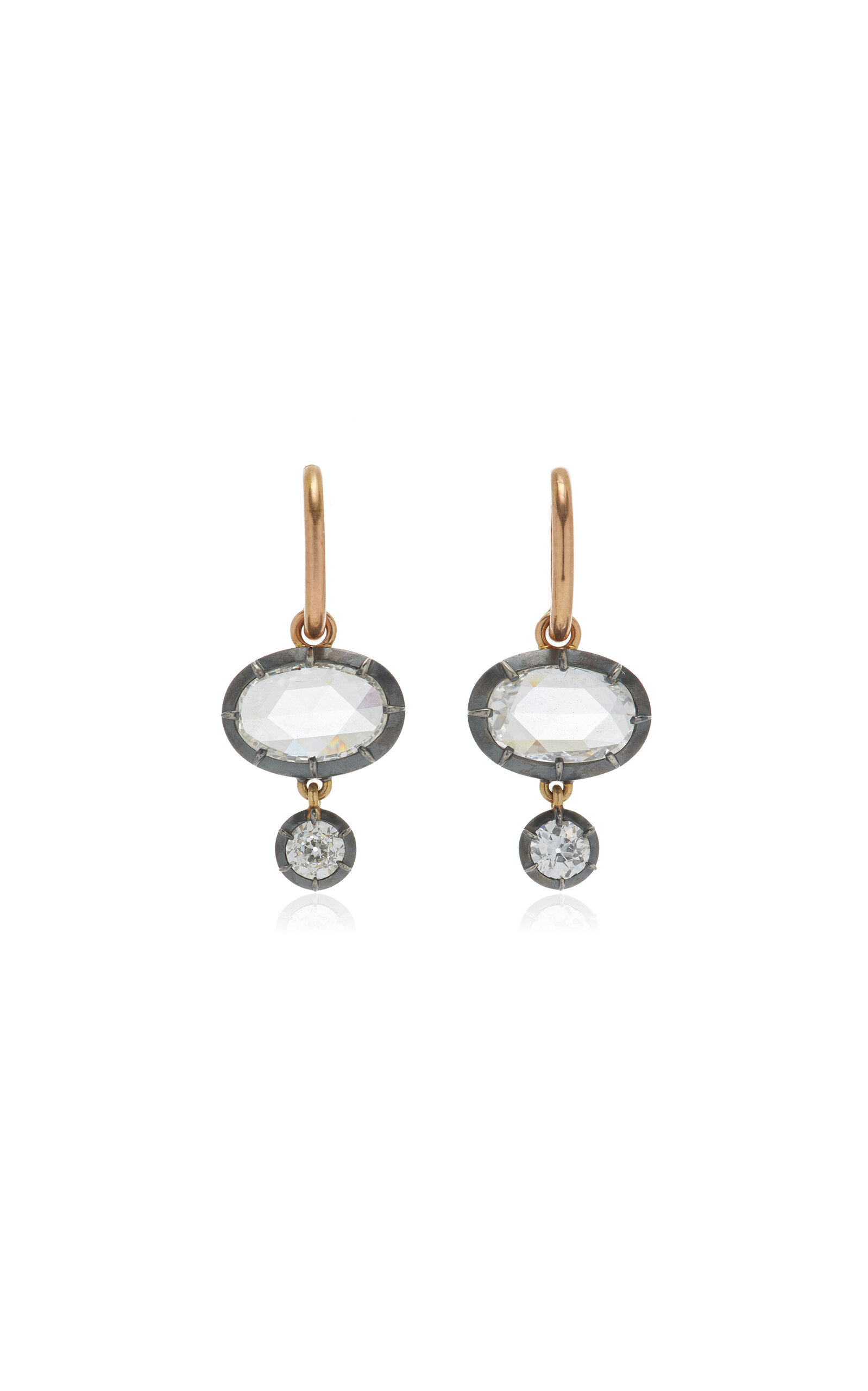 Stephen Russell 18K Yellow Gold Diamond Earrings - Black - OS - Moda Operandi