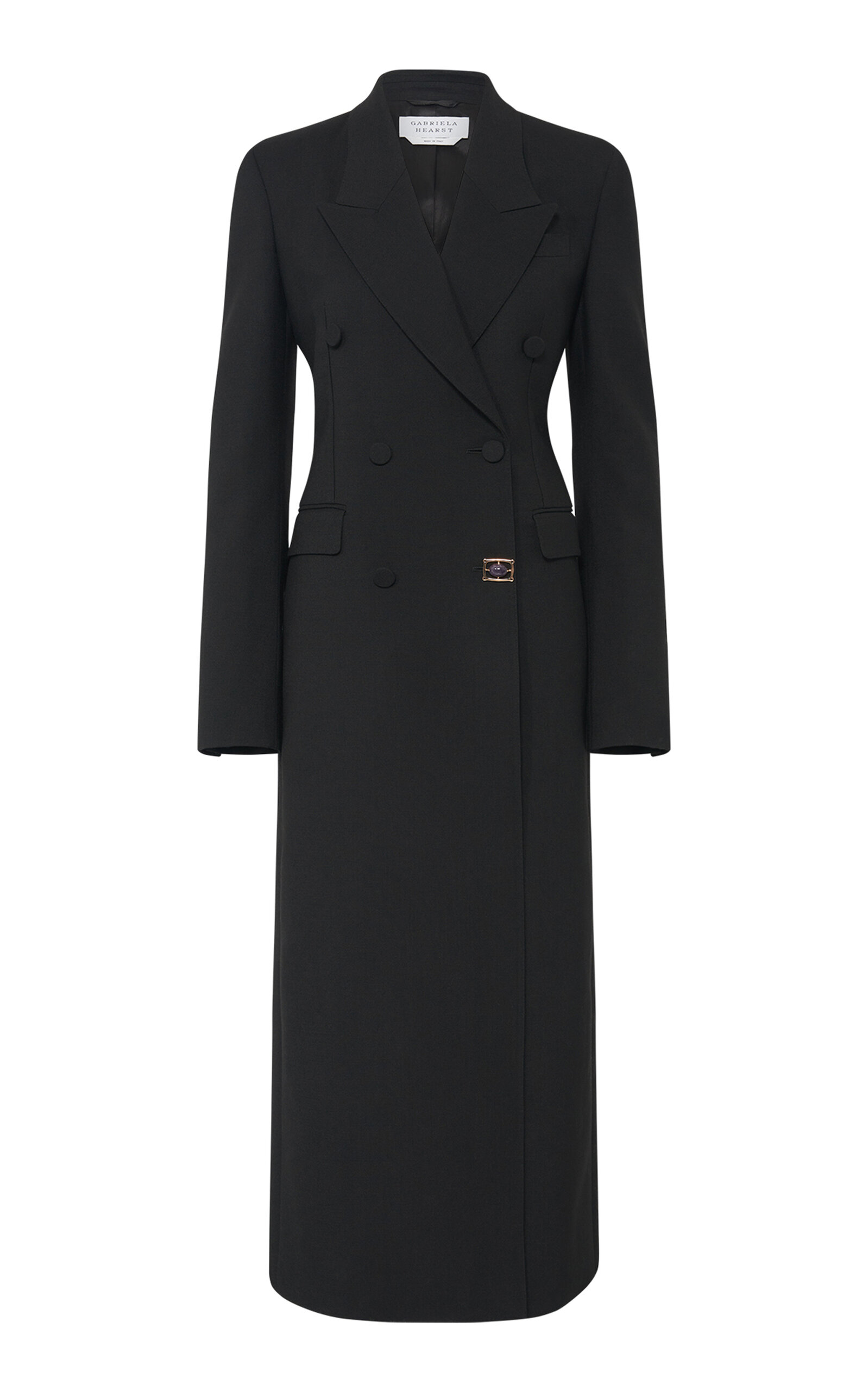 Gabriela Hearst Julien Double-breasted Virgin-wool Coat In Black
