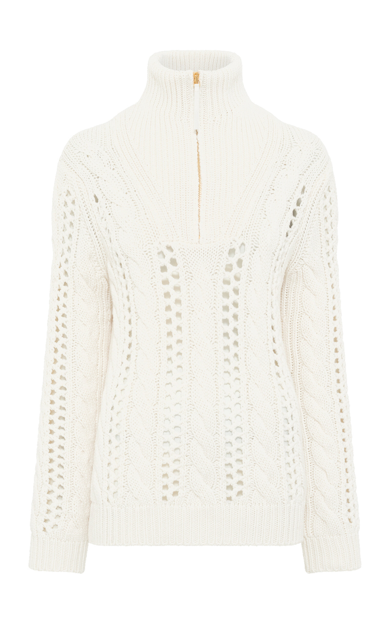 Gabriela Hearst Idris Mockneck Cashmere Sweater In Ivory