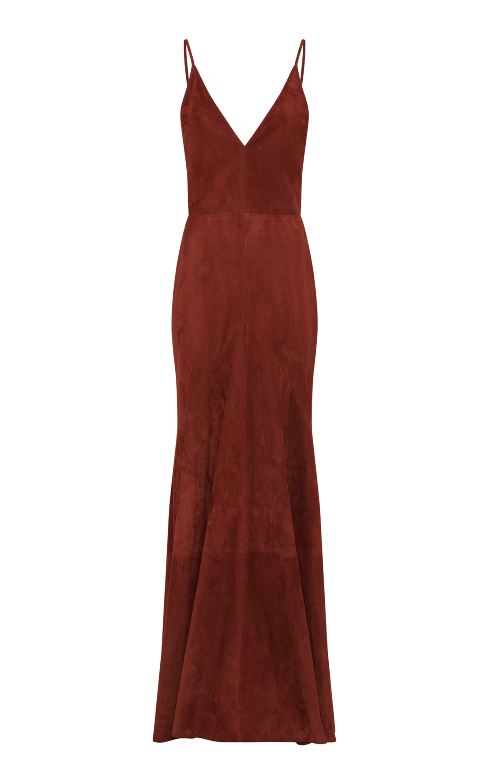 Gabriela Hearst Brigita Dress In Burnt Sienna Double Satin In Brown