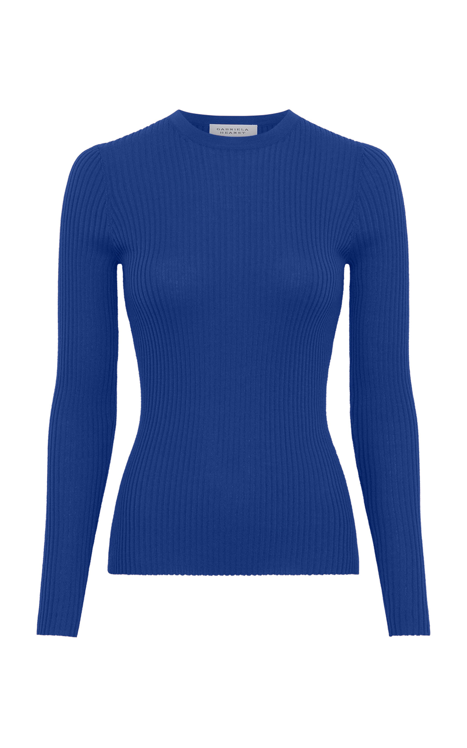 Gabriela Hearst Browning Knit Sweater In Cobalt Cashmere Silk In Blue
