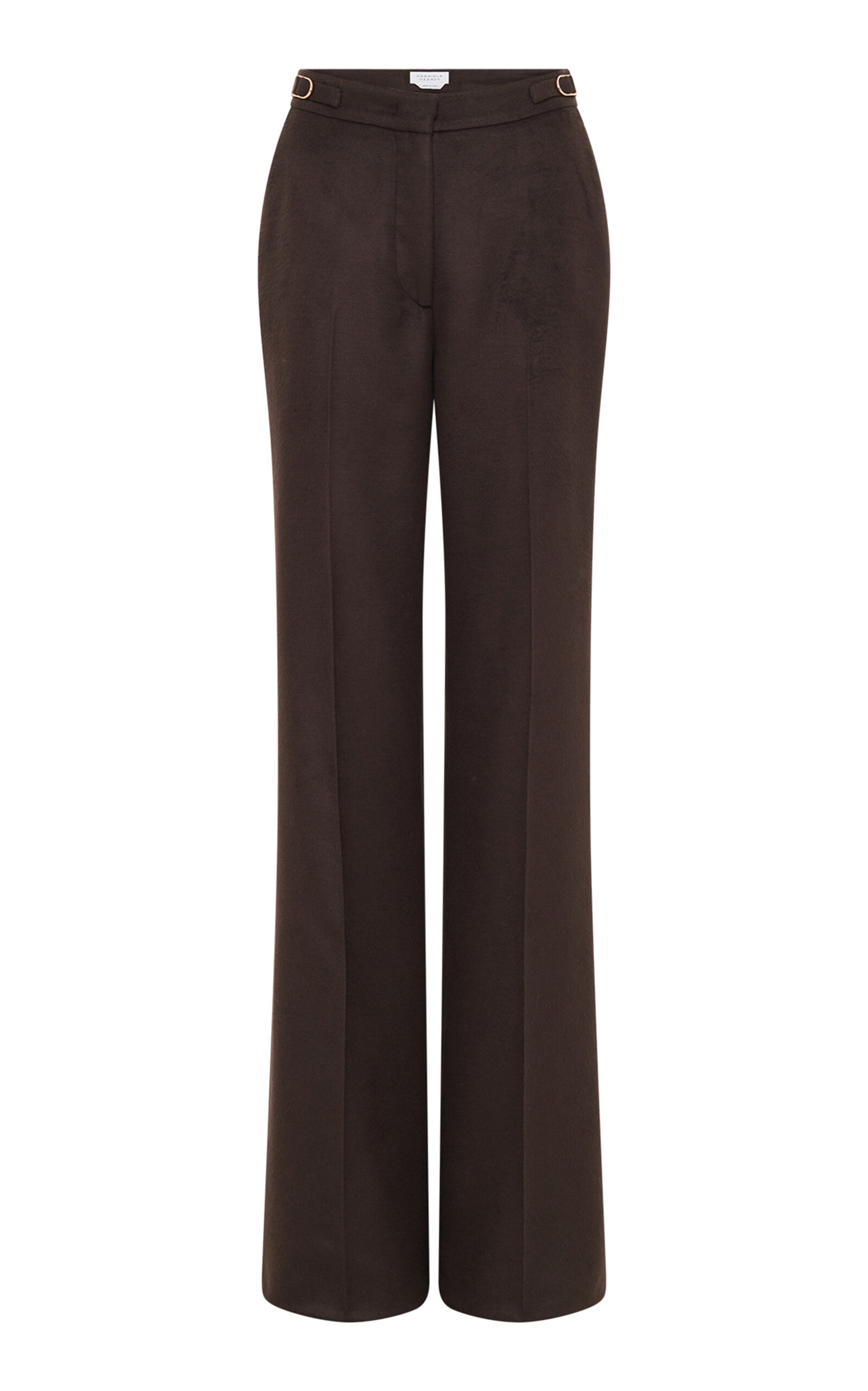 Gabriela Hearst Vesta Flared Silk Pants In Brown