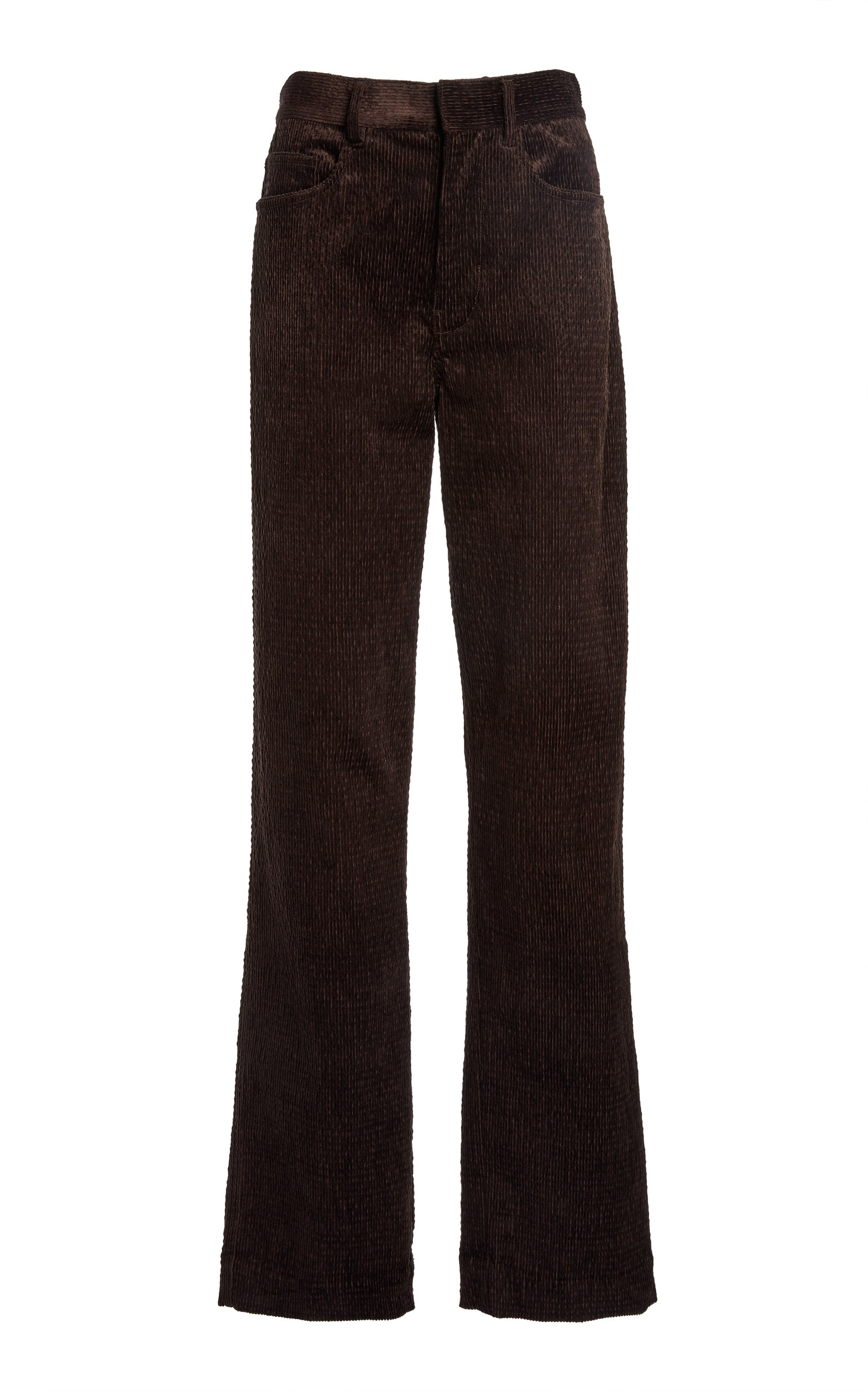 Christopher Esber Ava Sateen Corduroy Pants In Brown