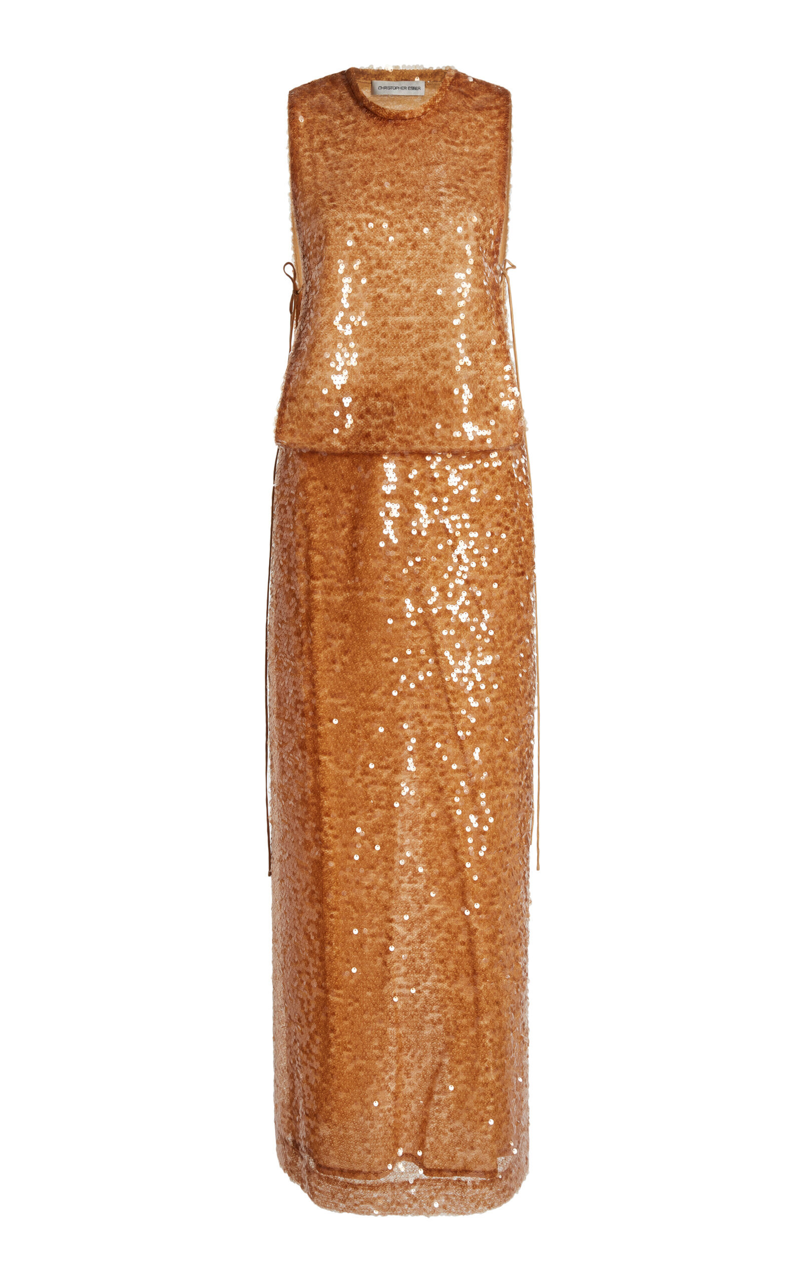 Christopher Esber Lluminate Sequined Gown In Yellow