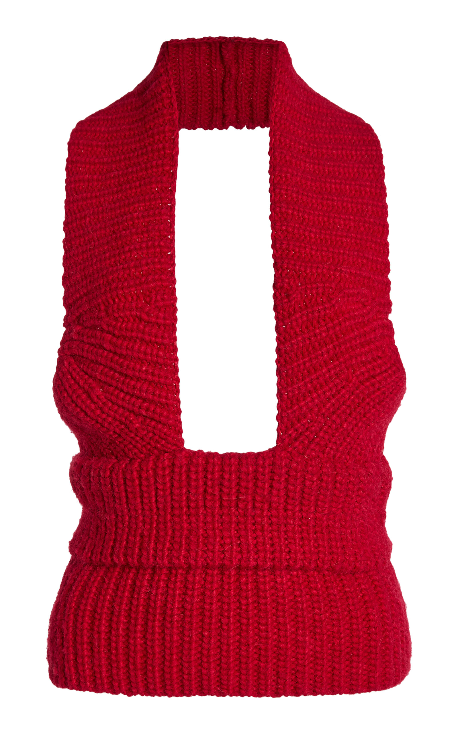 Christopher Esber Lennox Wool Knit Top In Red