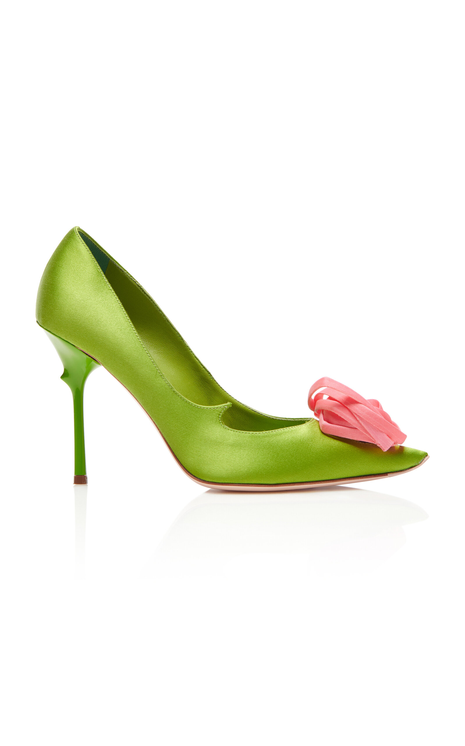 Roger Vivier Epine Satin Rose Pumps
