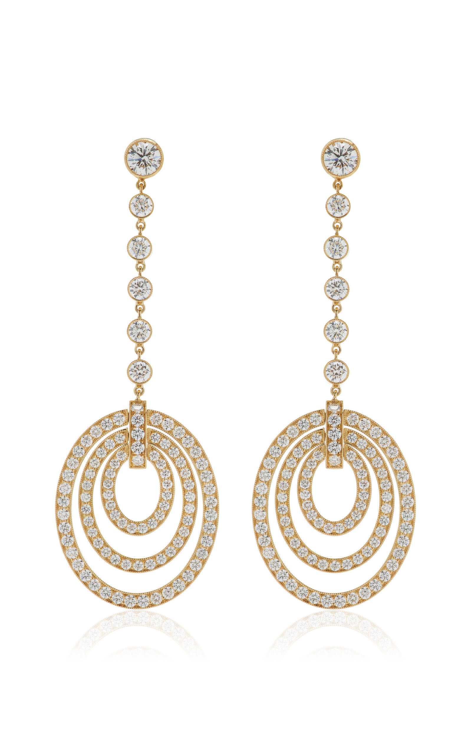 Stephen Russell - 18K Yellow Gold Diamond Earrings - Gold - OS - Moda Operandi - Gifts For Her