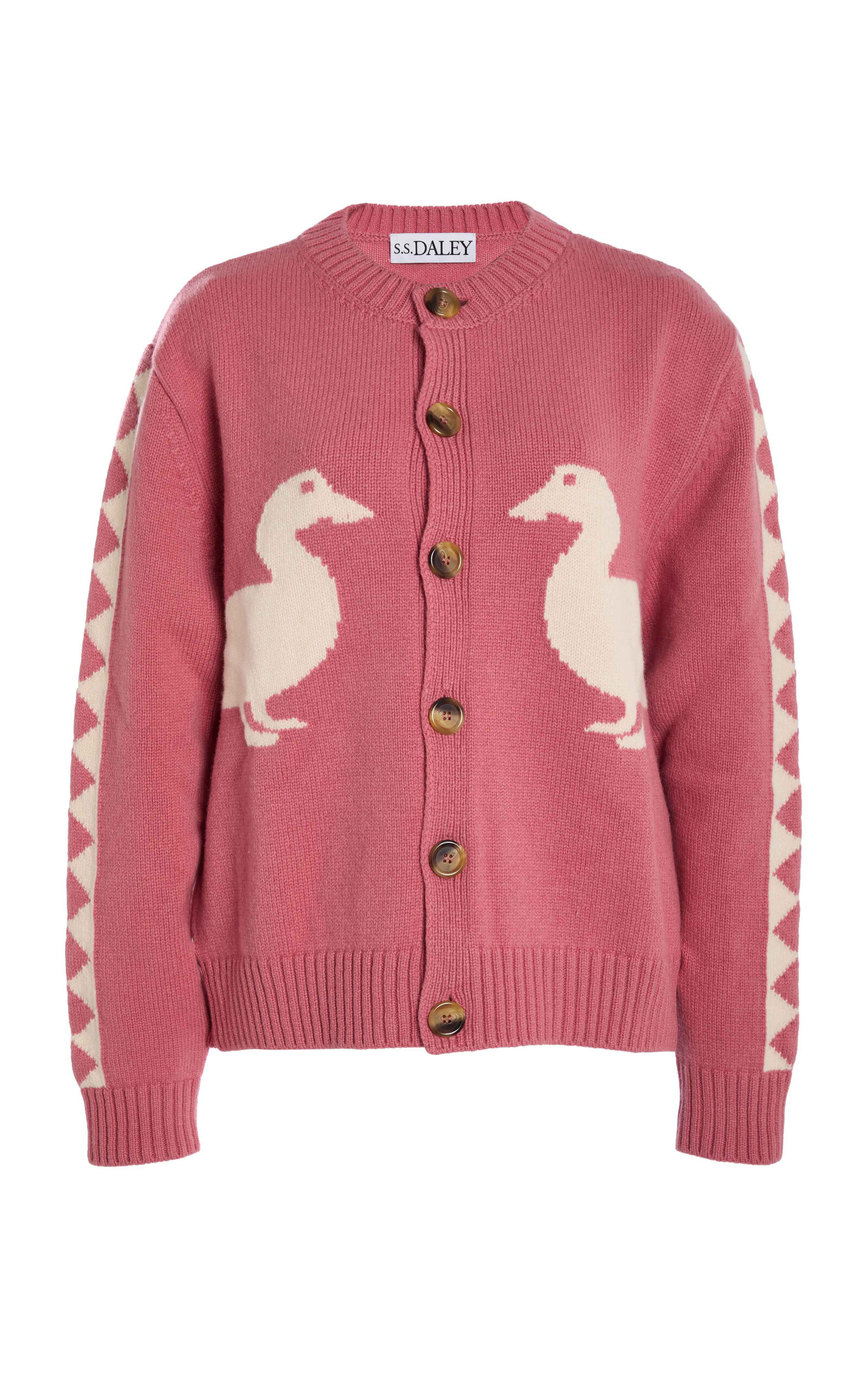 S.s. Daley Jasper Lambswool Cardigan In Pink