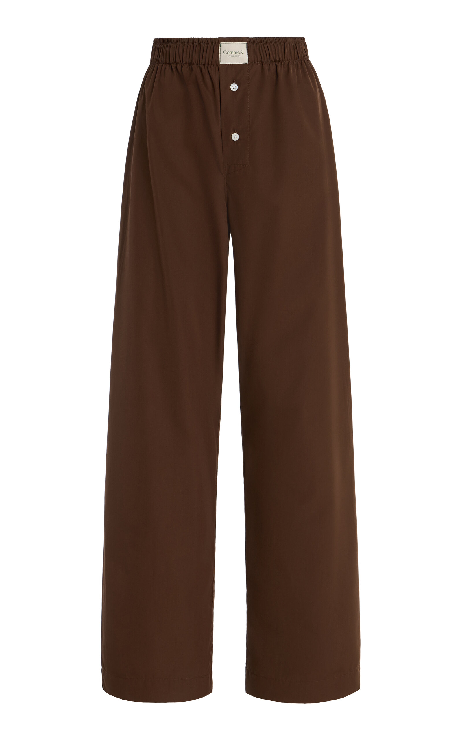 La Boxer Alta Striped Cotton-Poplin Pants
