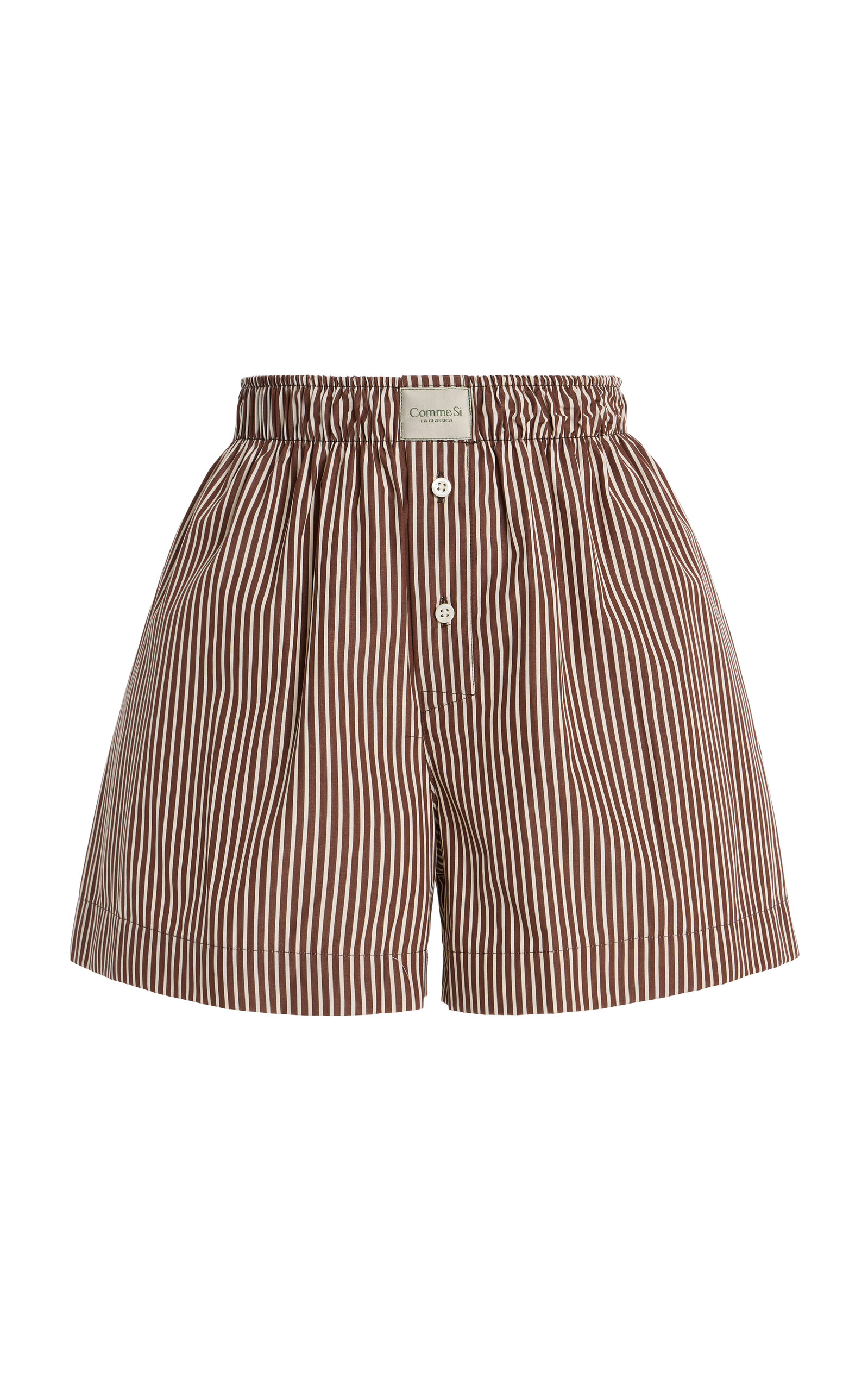 La Classica Striped Cotton-Poplin Boxer Shorts