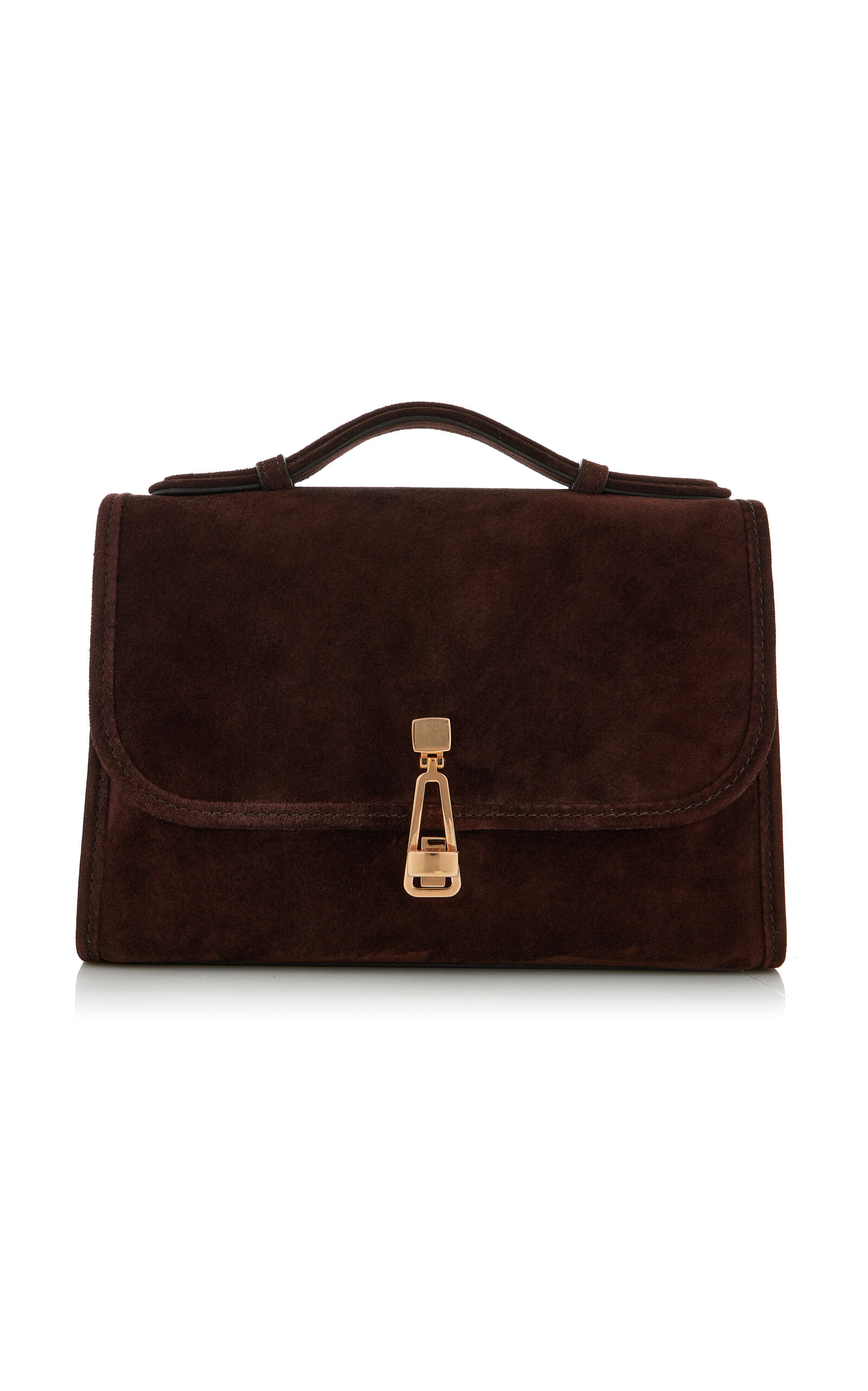 Gabriela Hearst Leonora Small Suede Flap Bag