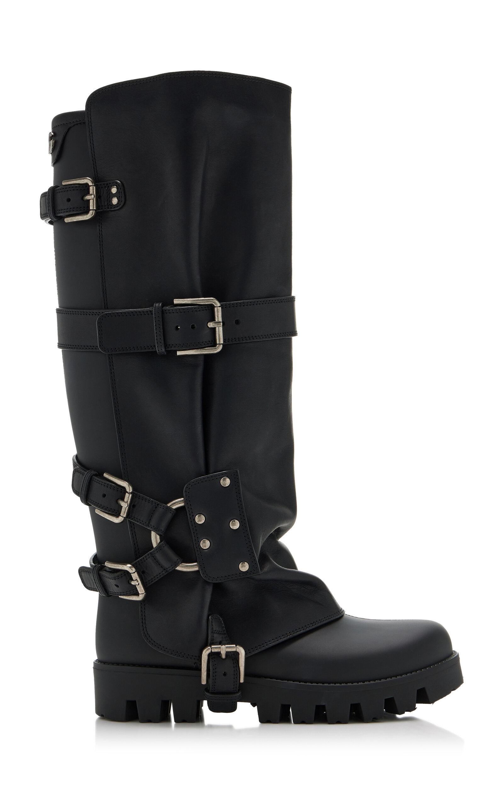 Dolce & Gabbana Boots In Rubber And Calfskin In Black