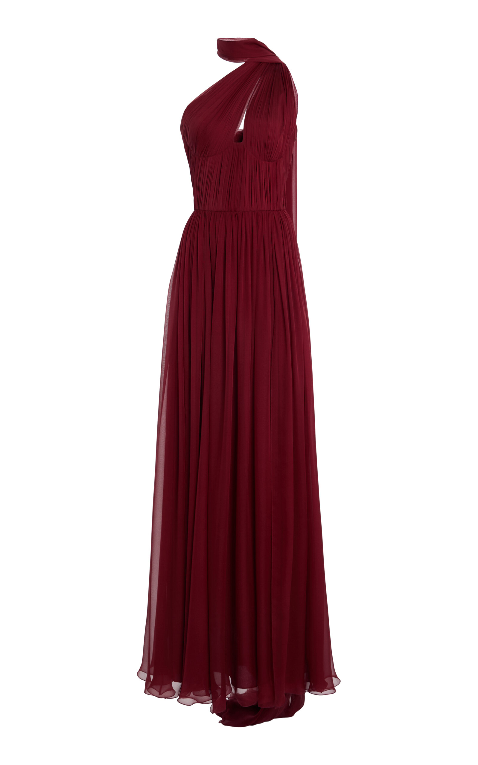 Zuhair Murad - Silk-Chiffon Scarf Dress - Red - FR 32 - Moda Operandi