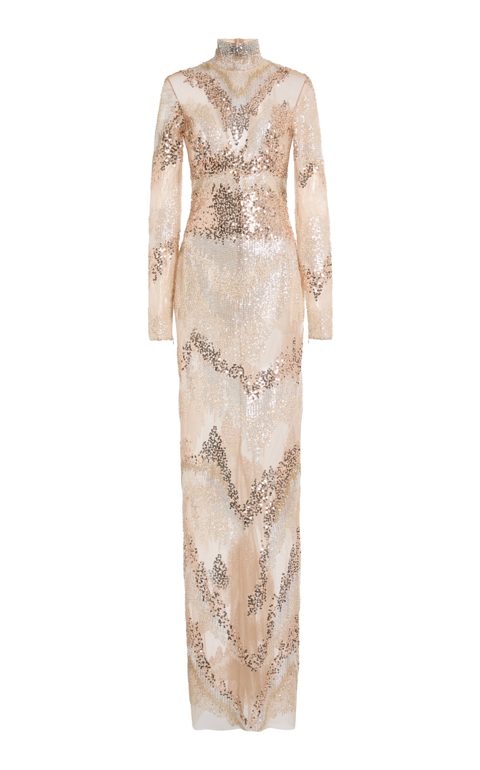 Sequined Tulle Gown