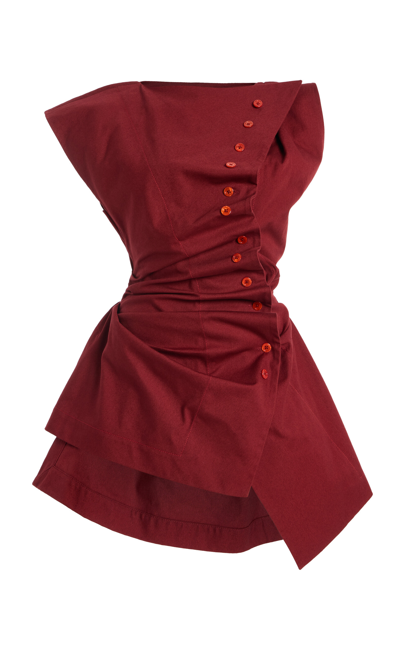 Christopher John Rogers Laced-Back Cotton Shirt - Women's Clothing