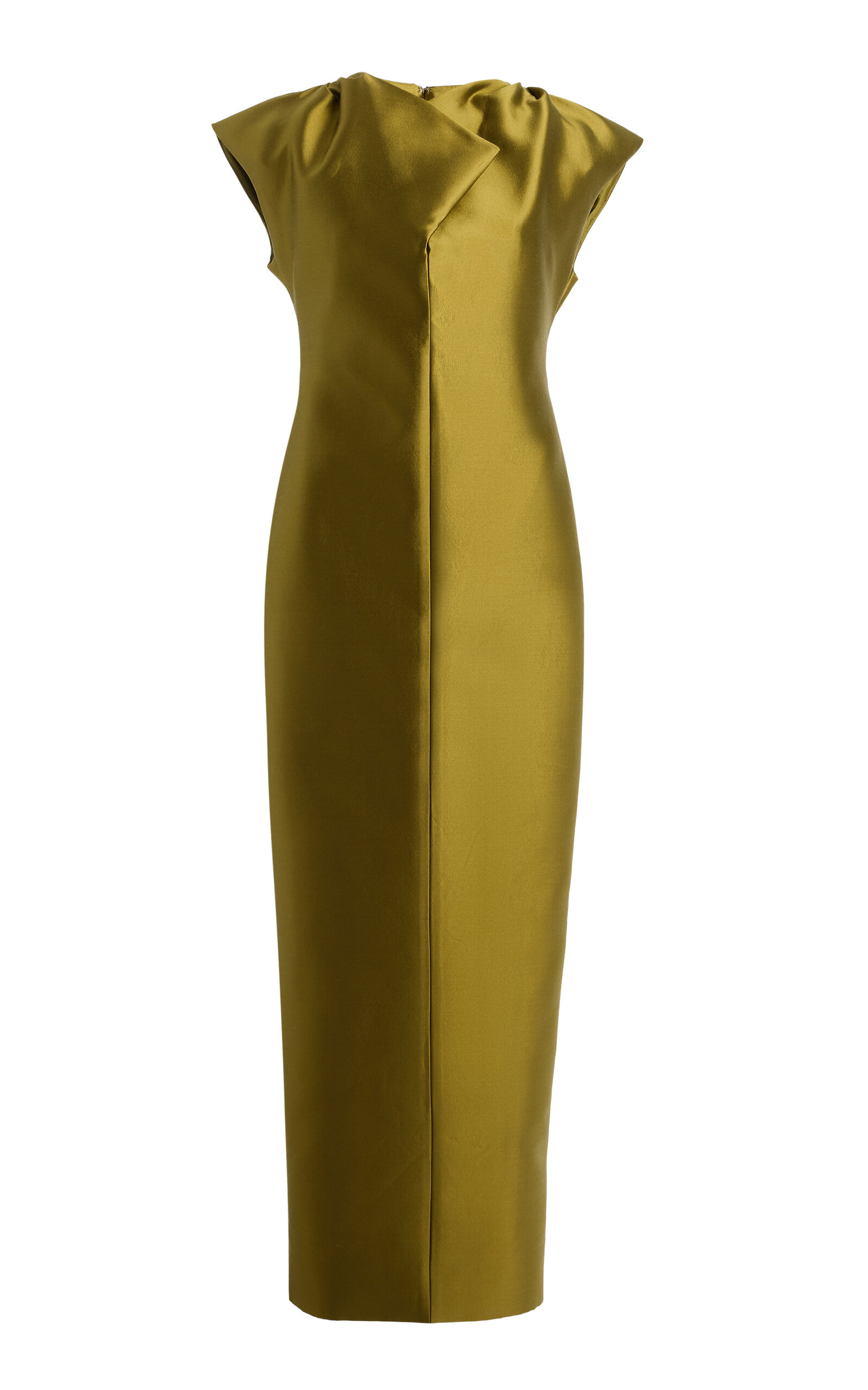 Christopher John Rogers Exclusive Peel Silk-wool Maxi Sheath Dress In Multi