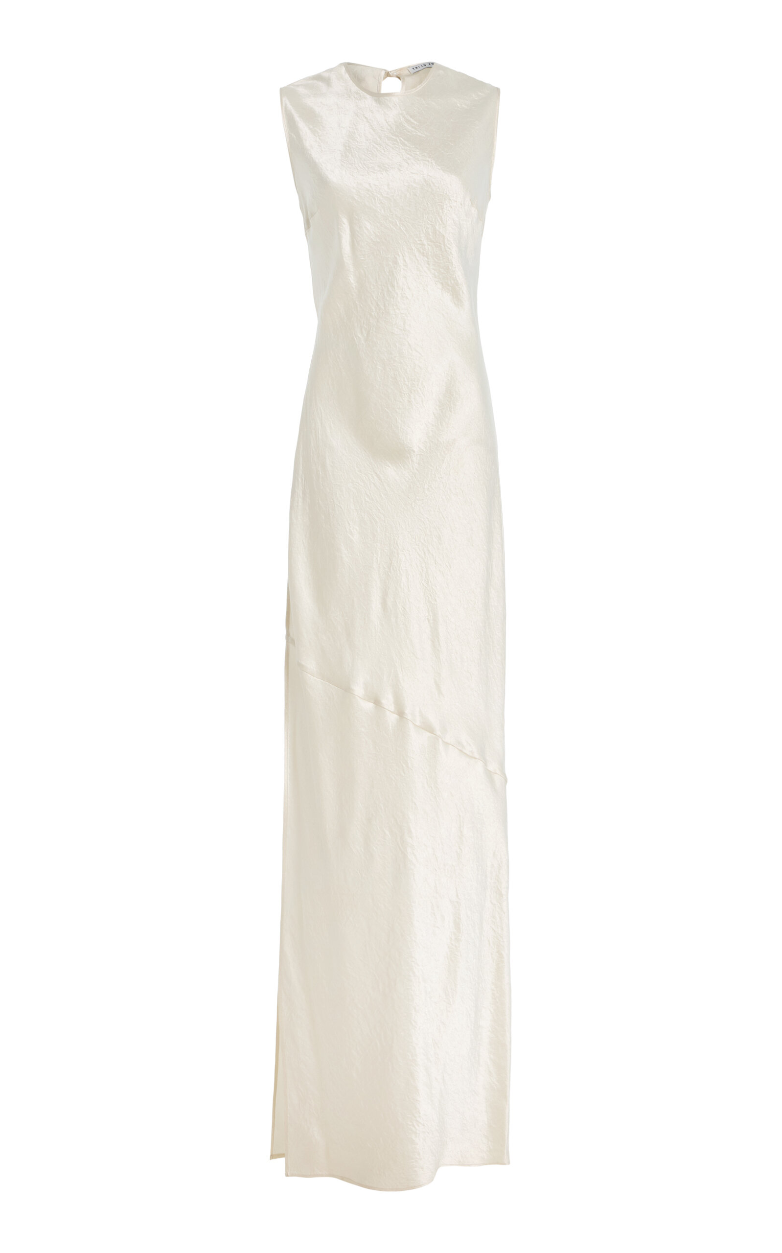 Third Form Revery Split Satin Maxi Dress In White