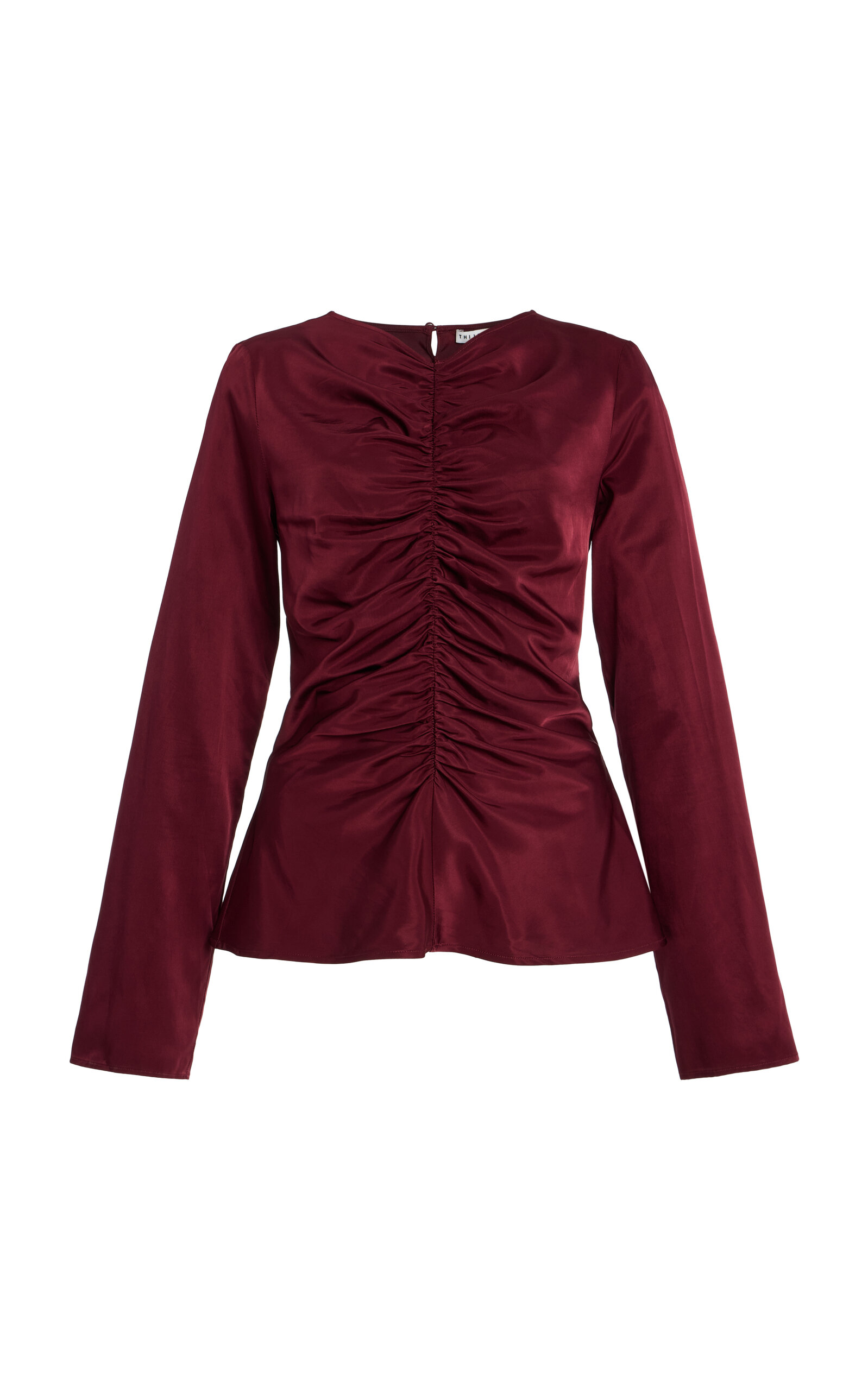 Third Form Allure Gathered Top In Burgundy