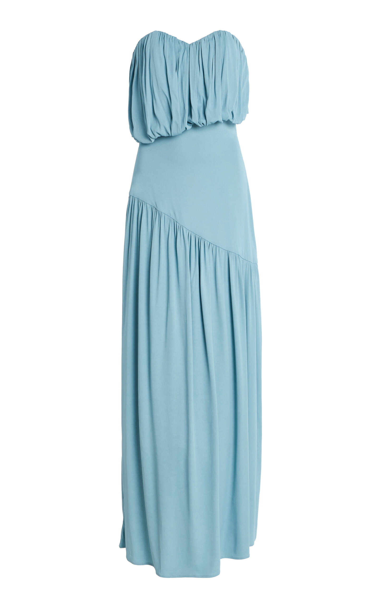 Third Form Seraphic Strapless Maxi Dress In Blue