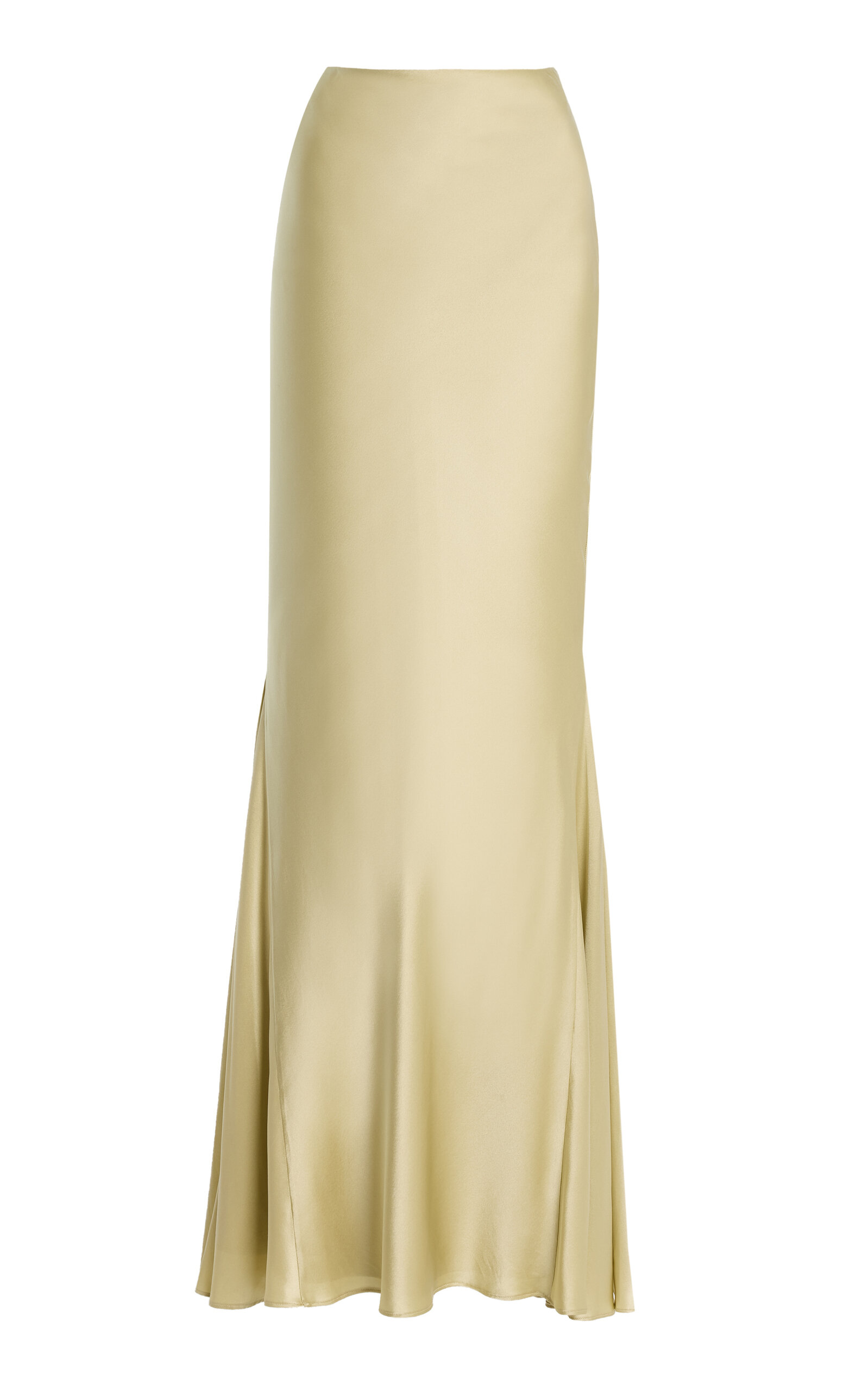 De La Vali Exclusive Suelo Silk-Blend Satin Maxi Skirt