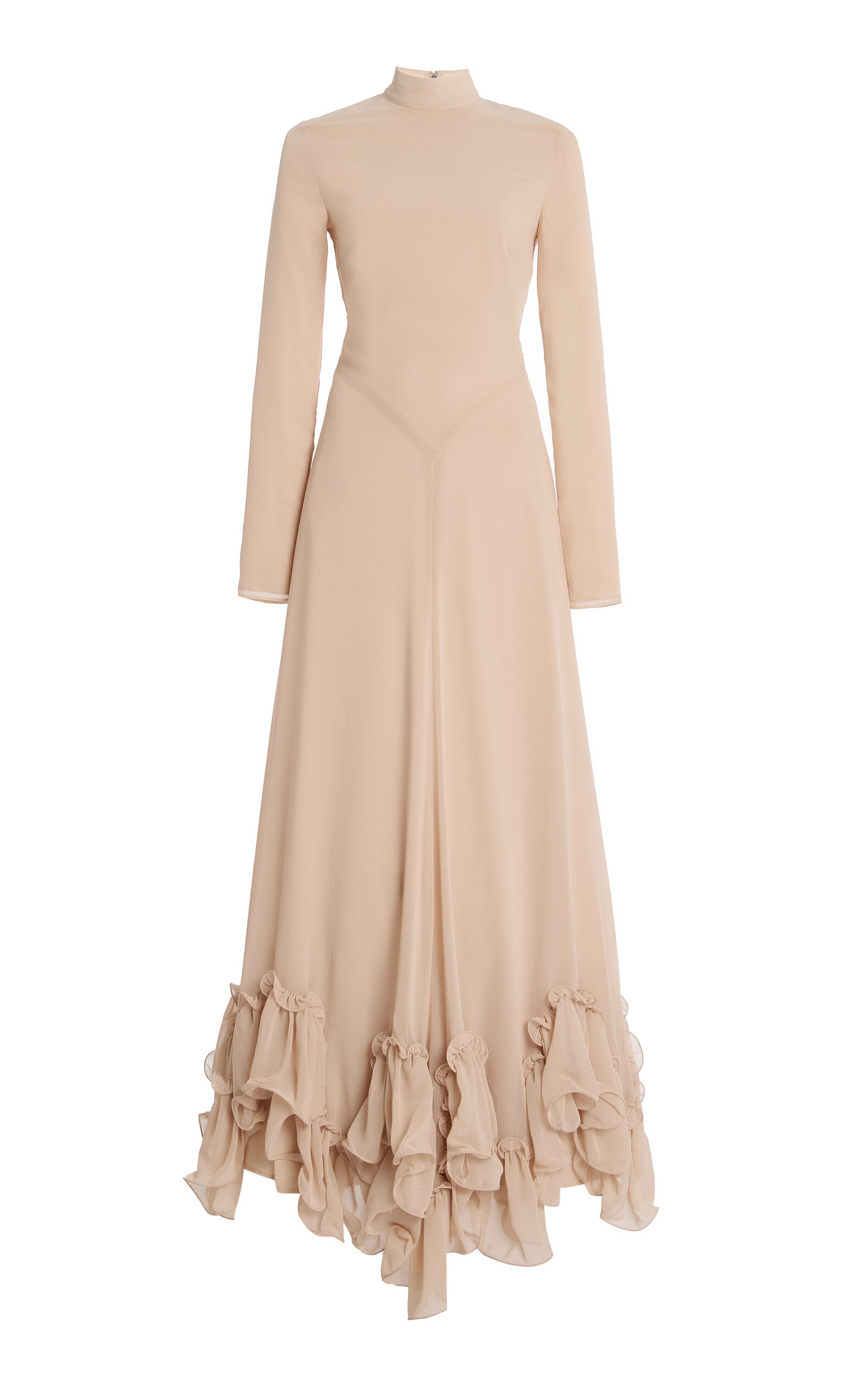 ROTATE Ruffled Chiffon Maxi Dress