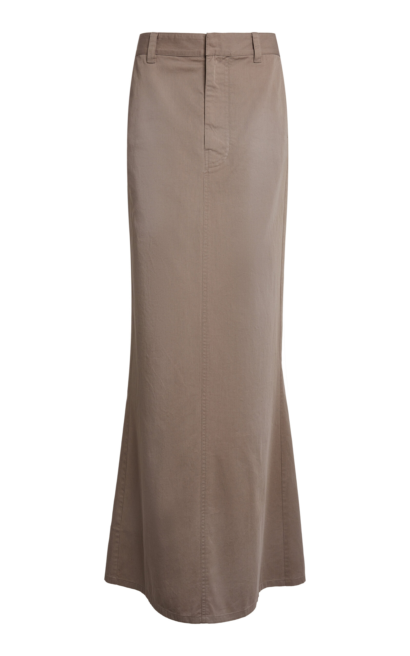 Balenciaga Workwear Cotton-twill Maxi Skirt In Neutral
