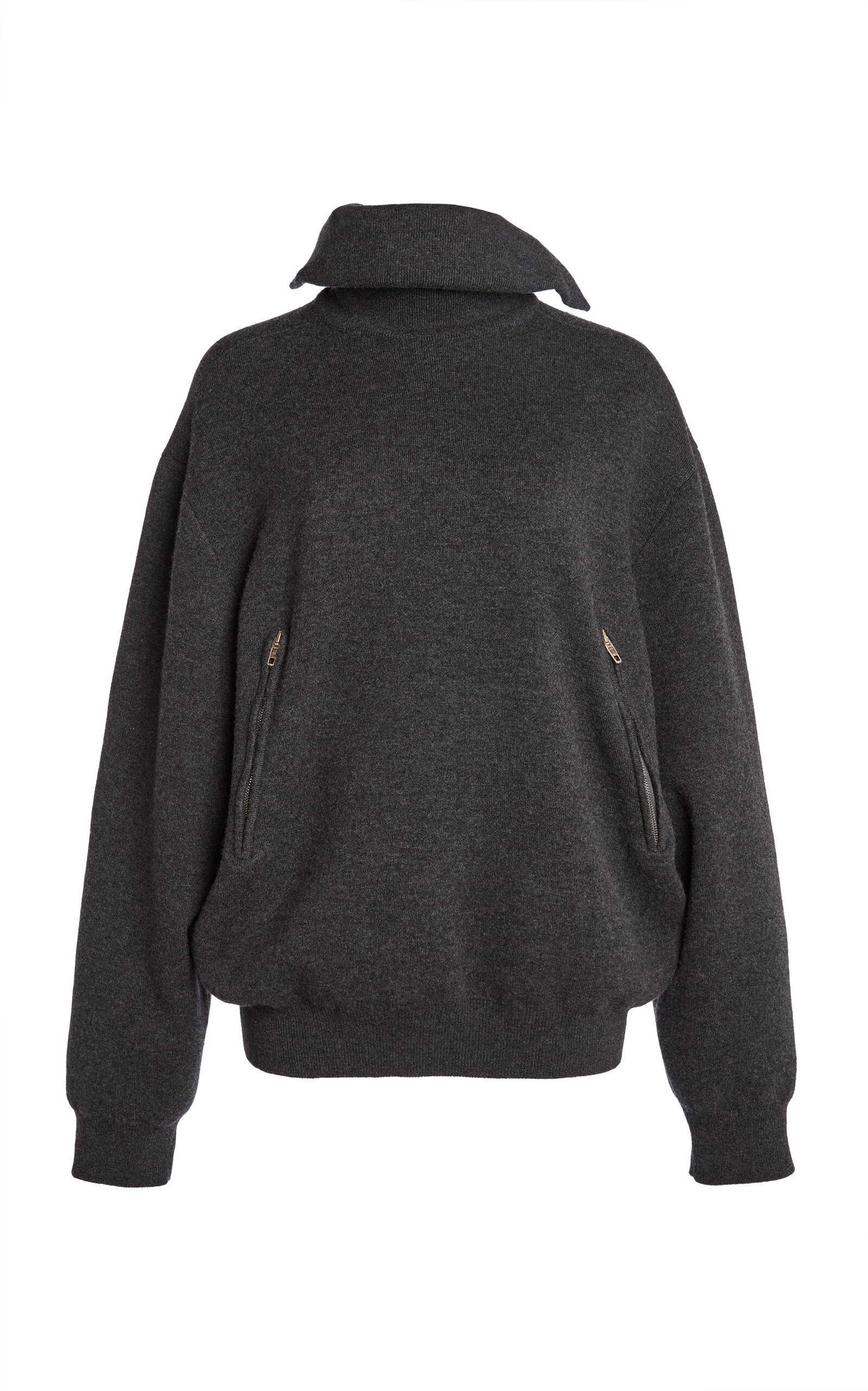 Balenciaga Back-to-front Wool Sweater In Gray