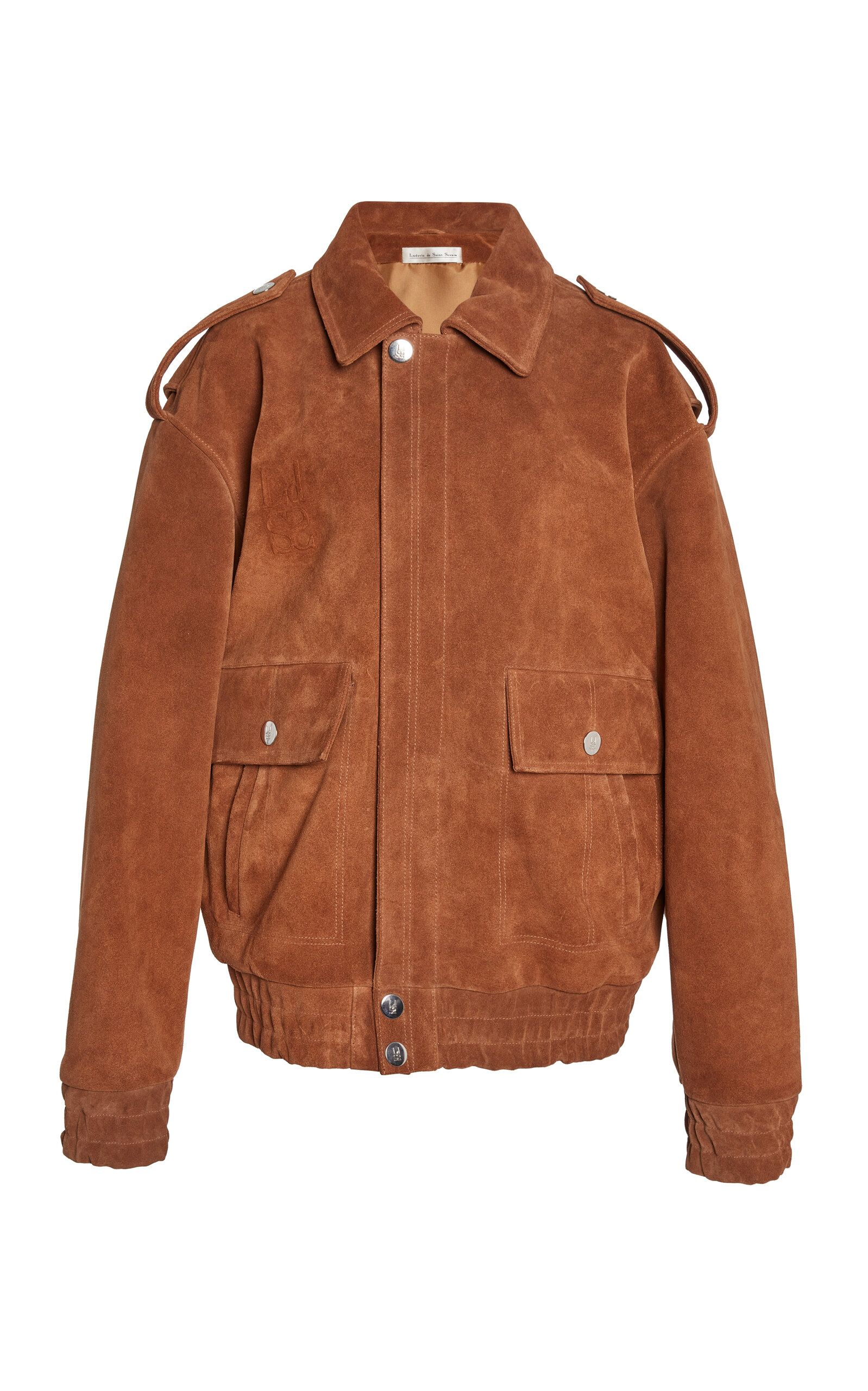 Ludovic De Saint Sernin Robert Leather-suede Bomber In Tan