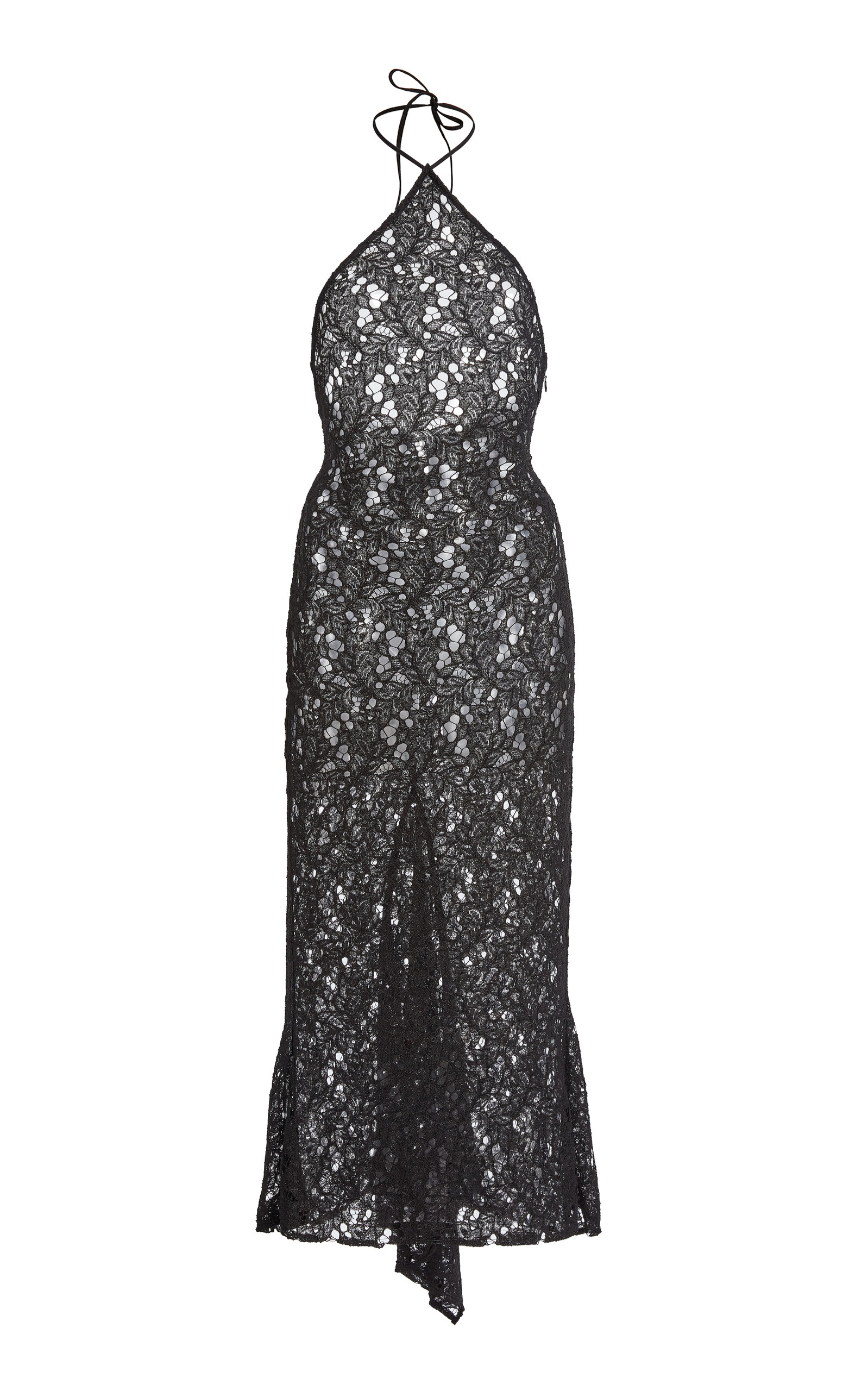 Ludovic de Saint Sernin Anthonia Lace Halter Dress - Women's Clothing