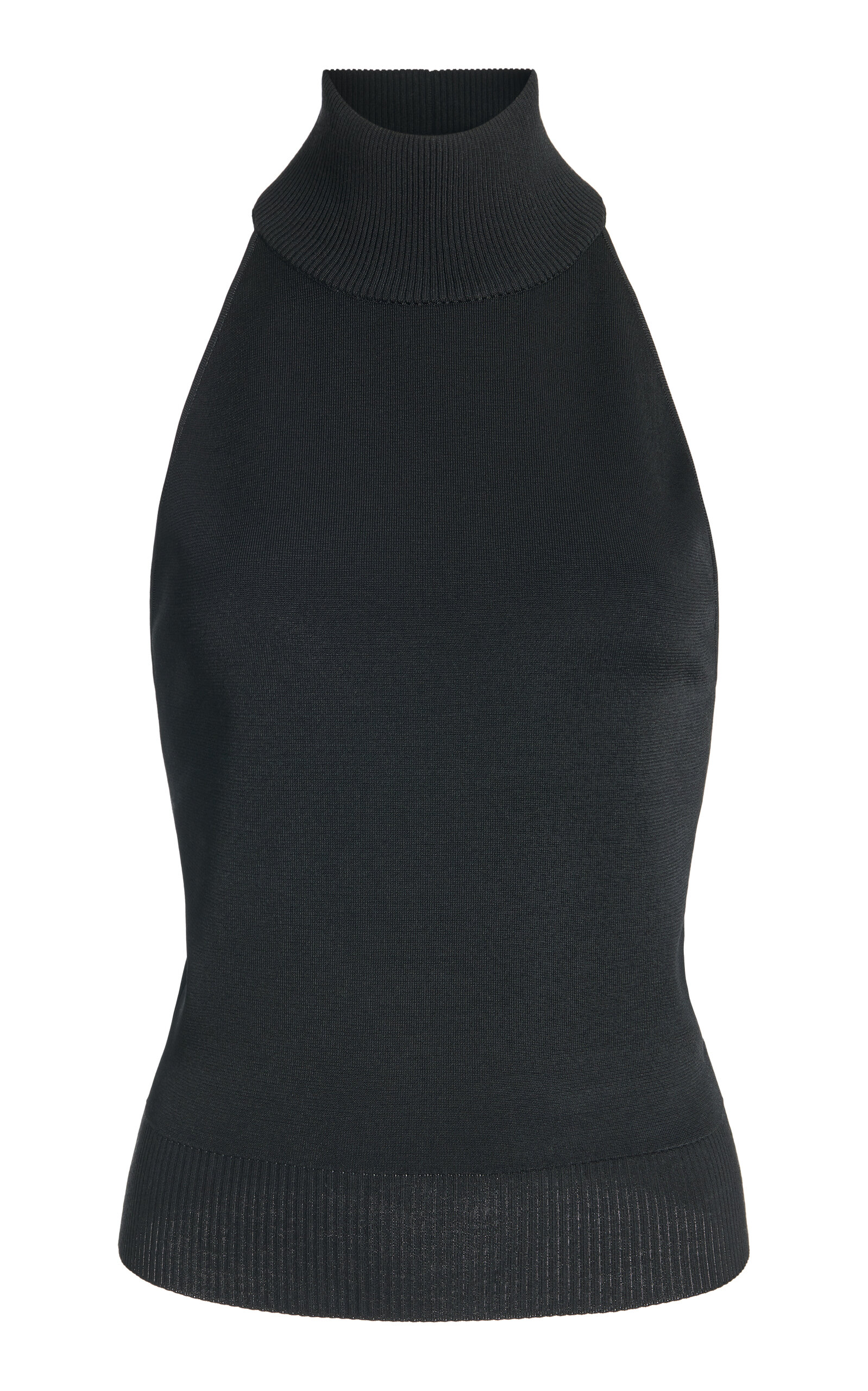 Givenchy Open Back Knit Top In Black