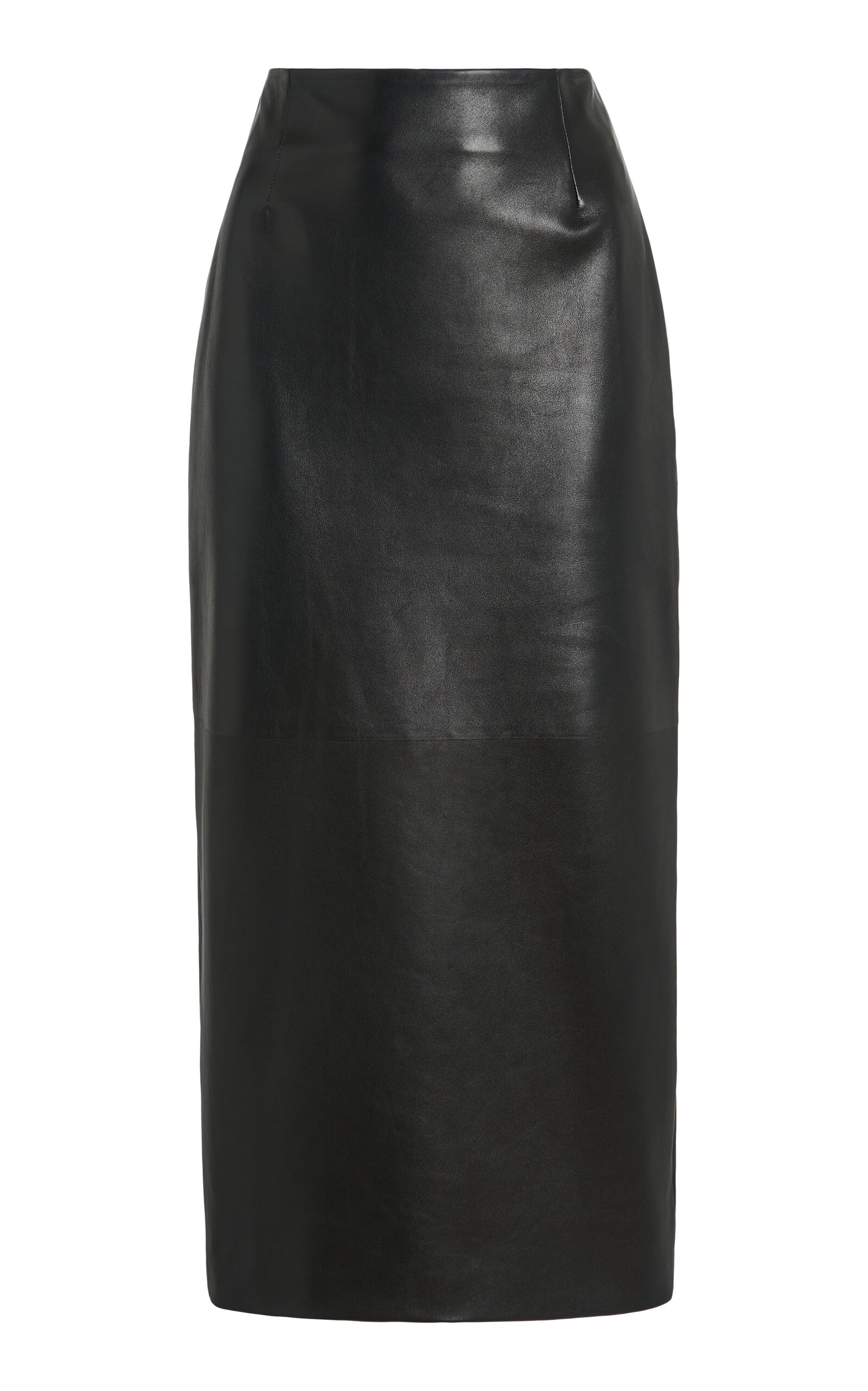 Givenchy Midi Pencil Skirt In Leather In Black