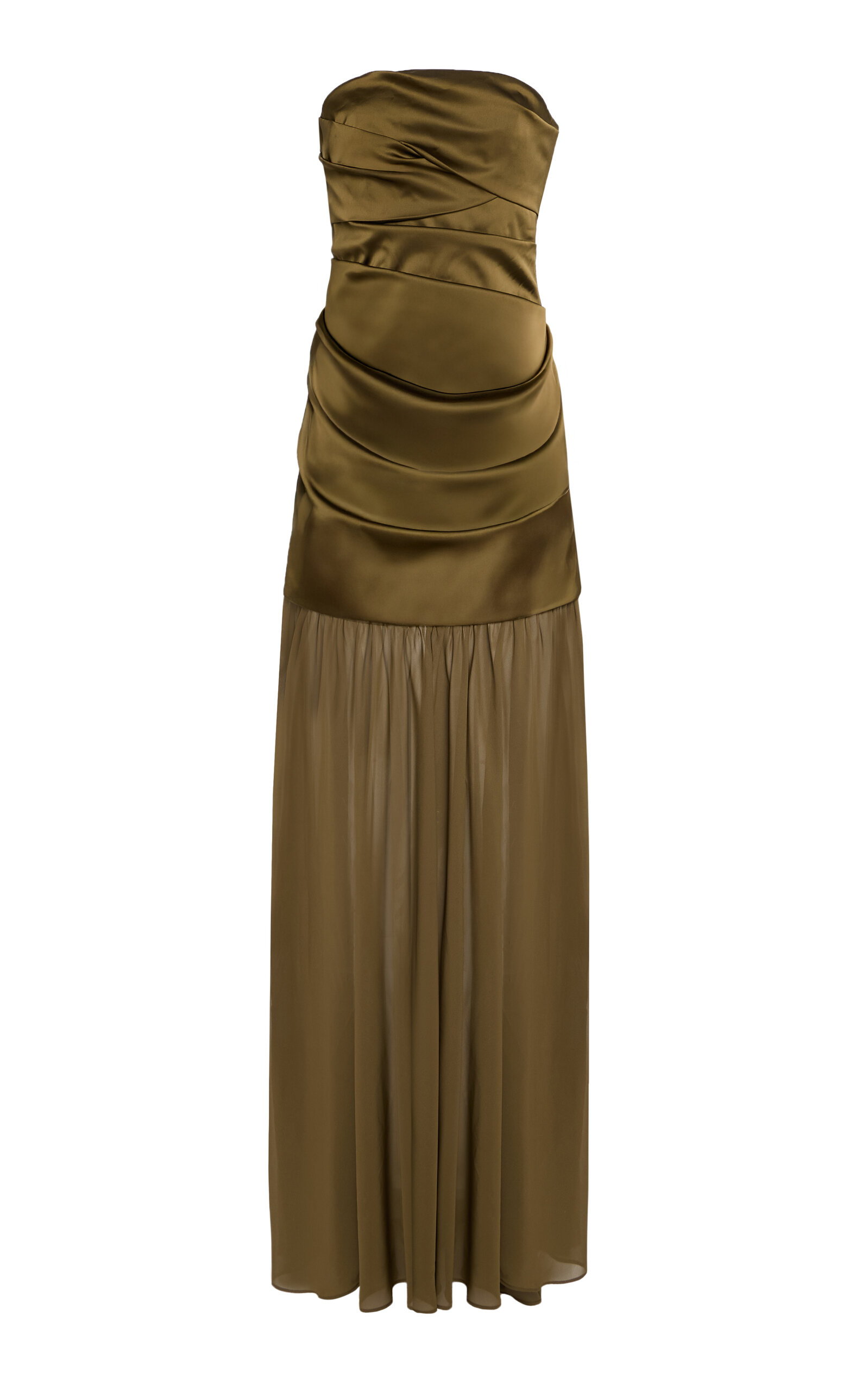 Significant Other Exclusive Tallie Convertible Satin Dress In Green