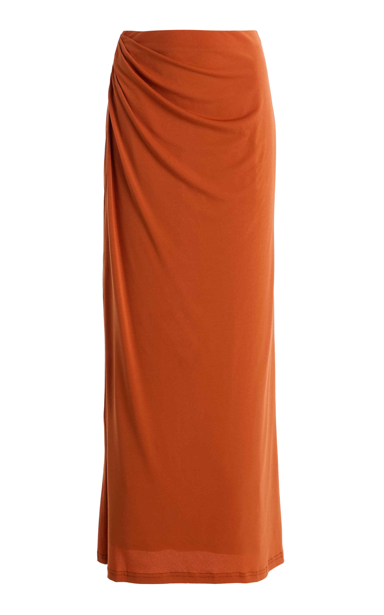Significant Other Priya Draped Jersey Maxi Skirt In Orange