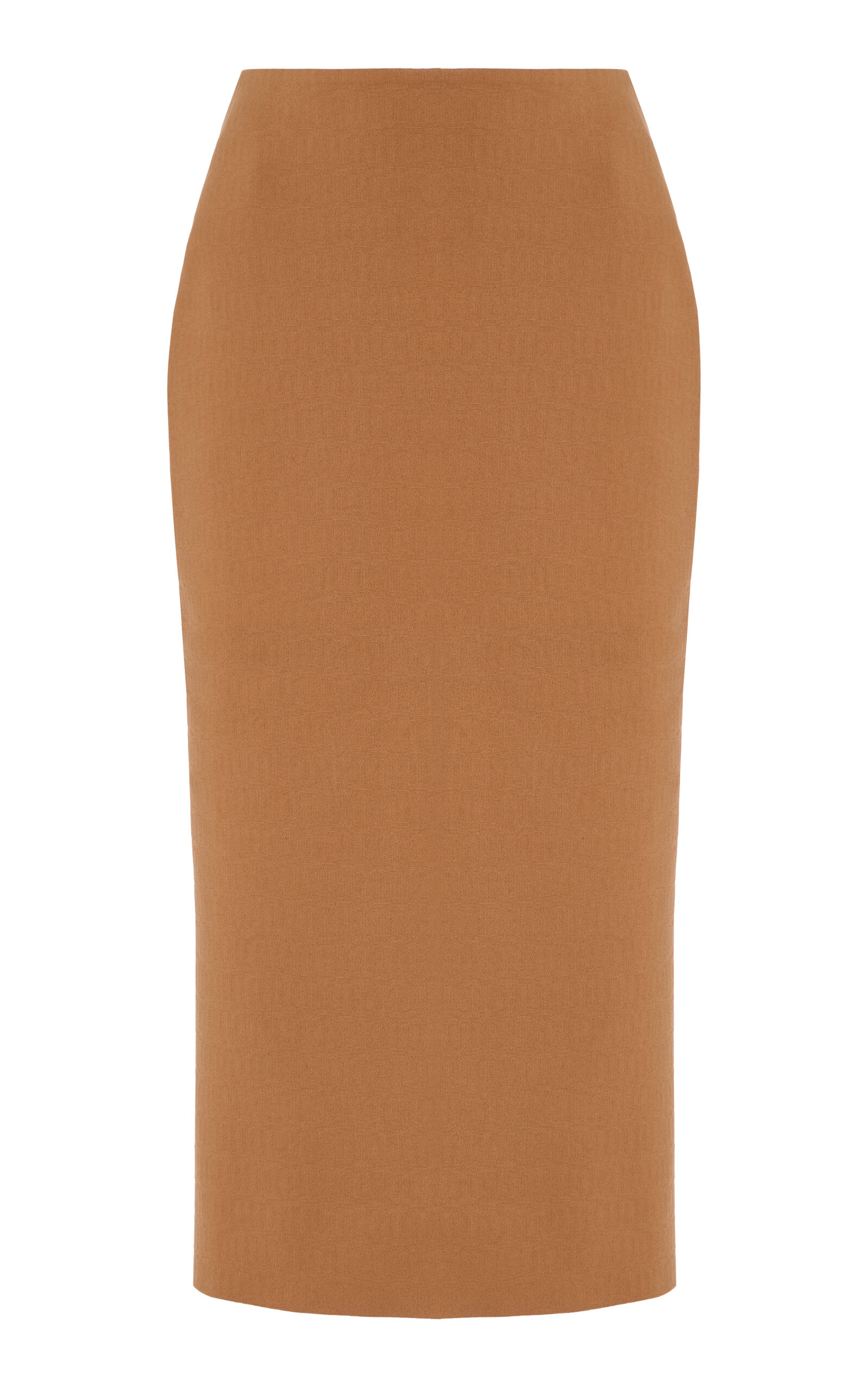 High Sport Petra Geo-jacquard Cotton-blend Knit Midi Skirt In Brown