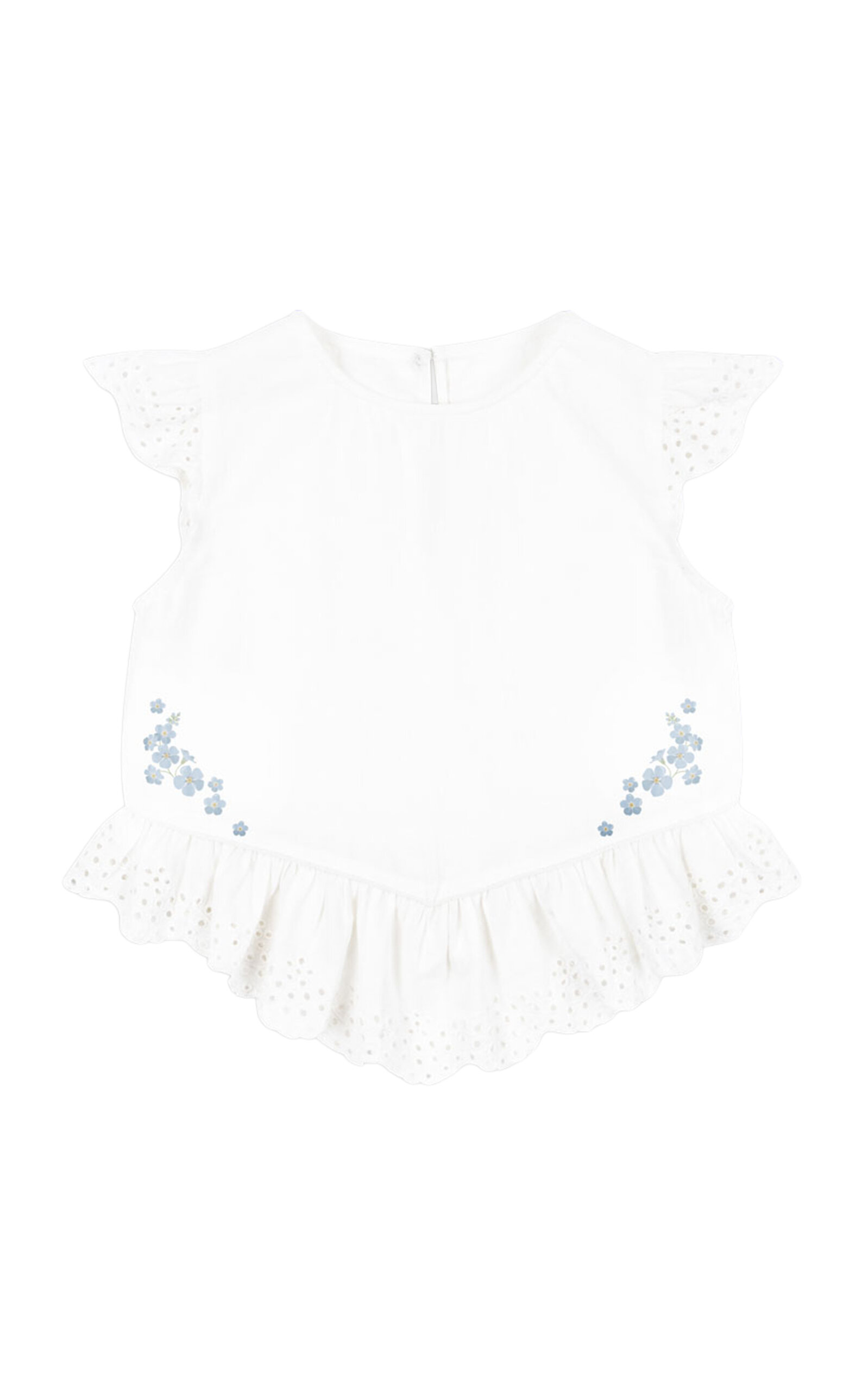 Konges Sløjd RHW X KS Kids'Fiori Embroidered Organic Cotton Poplin Top